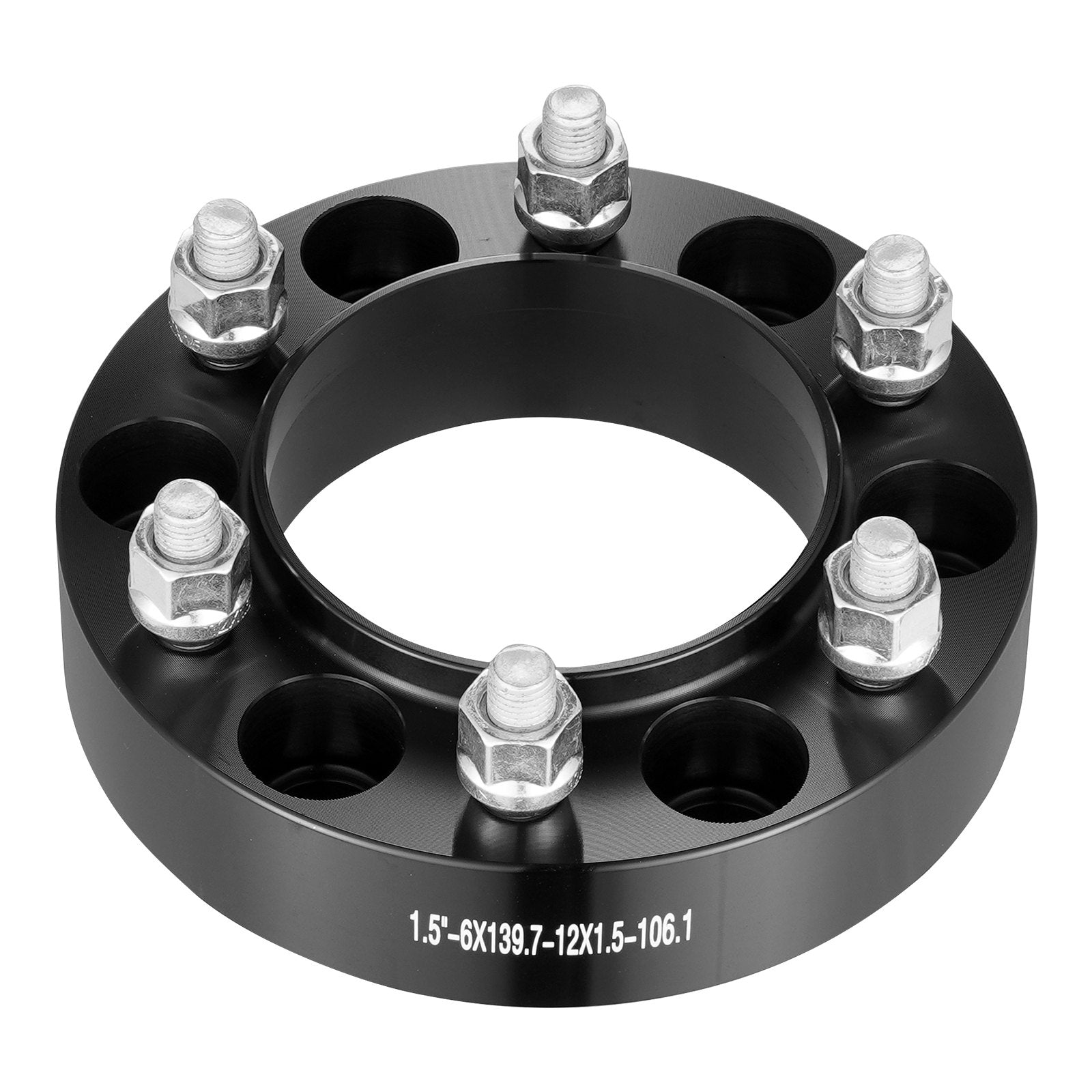VEVOR 1.5" 6"x5.5" Wheel Spacers Wheel Adapters 6 Lug Forged Spacer 4 PCS Black 11