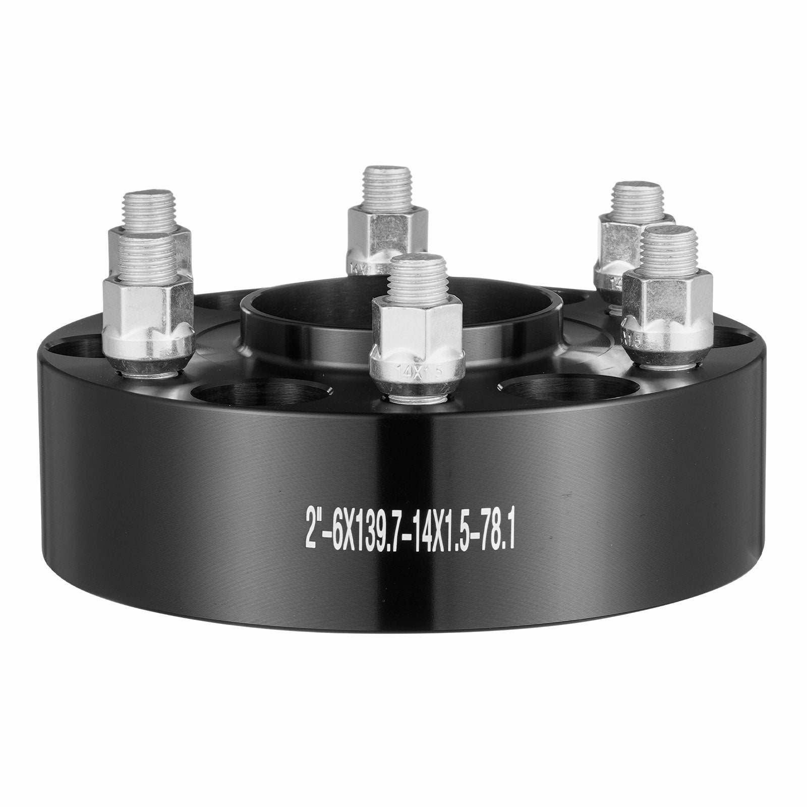 VEVOR 2" 6"x5.5" Wheel Spacers Wheel Adapters 6 Lug Forged Spacer 4 PCS Black 8