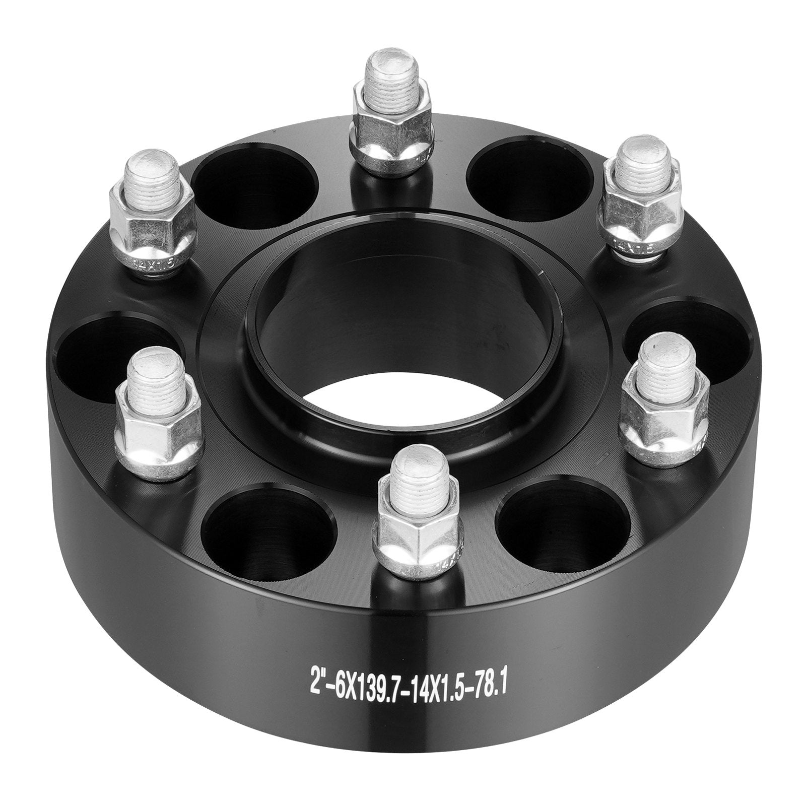 VEVOR 2" 6"x5.5" Wheel Spacers Wheel Adapters 6 Lug Forged Spacer 4 PCS Black 10