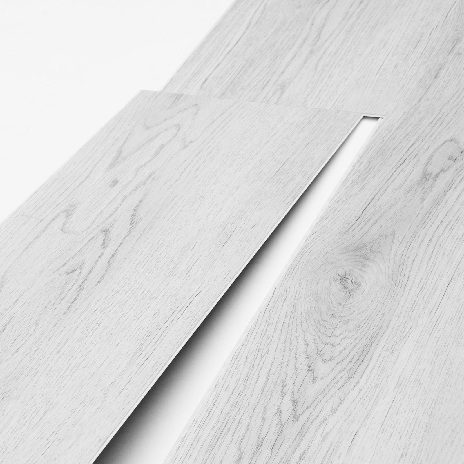 VEVOR Interlocking Vinyl Floor Tiles 48 x 7.3 inch, 10 Tiles 5.5mm Thick Snap Together, Light Gray Wood Grain DIY Flooring for Kitchen, Dining Room, Bedrooms & Bathrooms, Easy for Home Decor 9