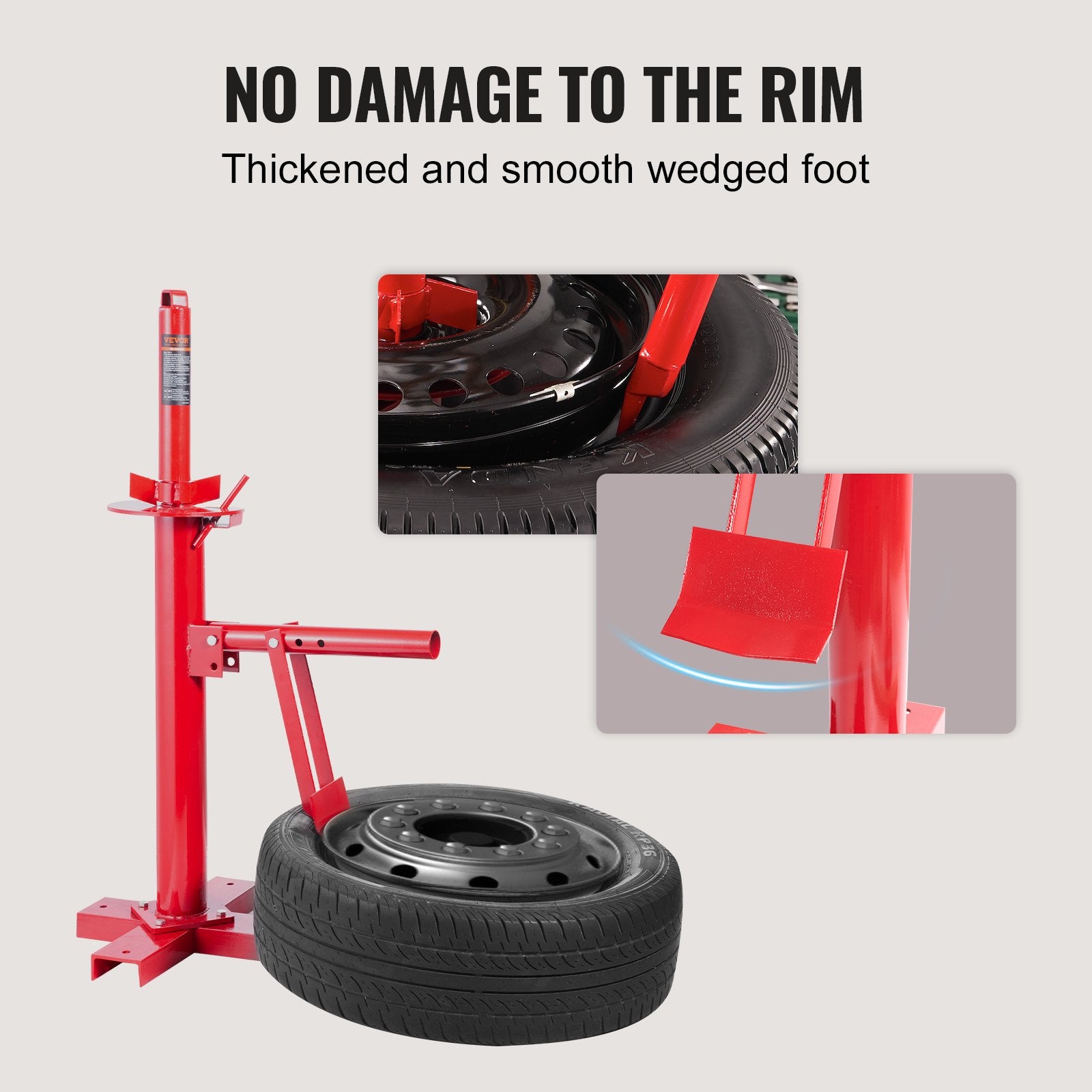 VEVOR Manual Tire Changer, Portable Hand Bead Breaker Mounting Tool for 203 - 406 mm Tires, Compatible with Car Truck Trailer, Tire Mounting Machine for Home Garage Small Auto Shop 4