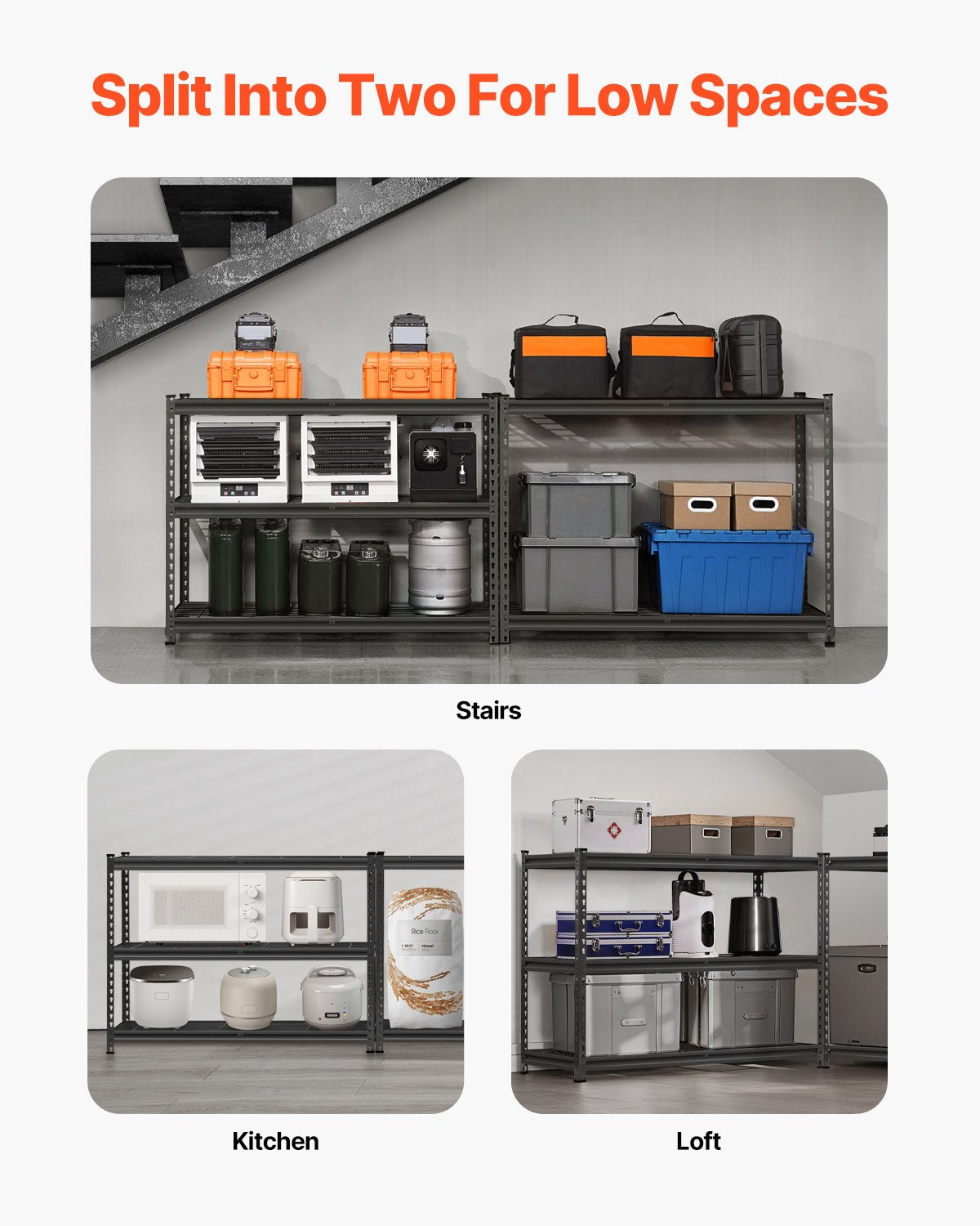 VEVOR Storage Shelves 5 Tier Adjustable Heavy Duty Garage Shelving Unit 1134 kg 4