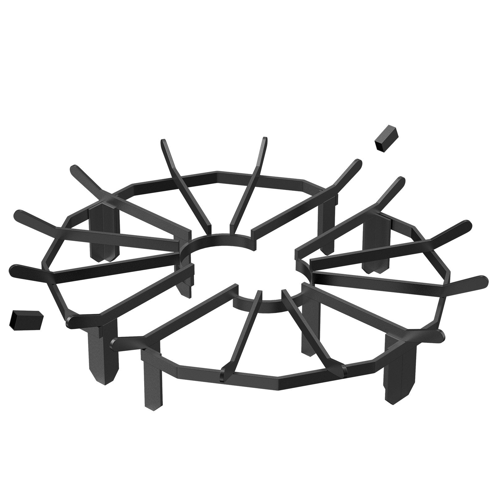 VEVOR Log Grate, 27 inch Heavy Duty Wheel Fire Grate with 6 Support Legs, Solid Powder-coated Steel Bars, Log Firewood Burning Rack Holder for Wood Stove and Outdoor Camping Fire Pit 9