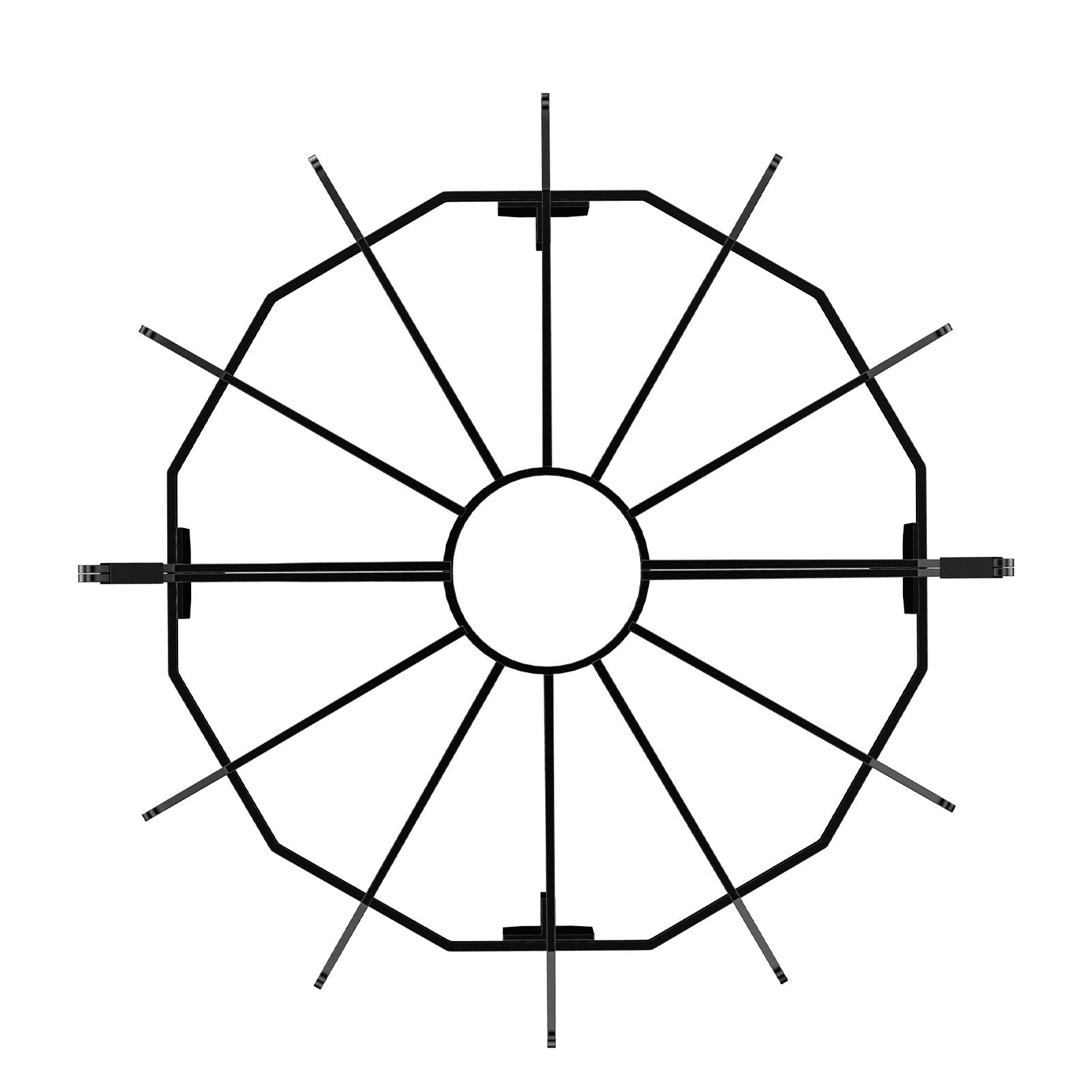 VEVOR Log Grate, 27 inch Heavy Duty Wheel Fire Grate with 6 Support Legs, Solid Powder-coated Steel Bars, Log Firewood Burning Rack Holder for Wood Stove and Outdoor Camping Fire Pit 11