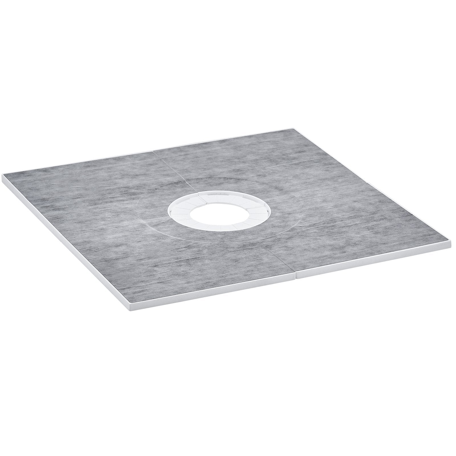 VEVOR Shower Curb Kit, 914x914mm Shower Pan Kit with 160mm Central Drain, Lightweight EPS Shower Installation Kits with 2 Waterproof Cloths, Shower Pan Slope Sticks Fit for Bathroom 10