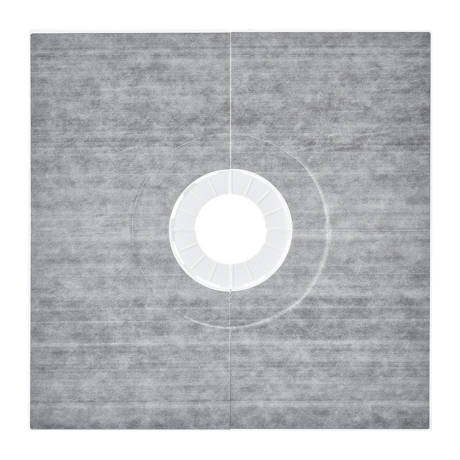 VEVOR Shower Curb Kit, 914x914mm Shower Pan Kit with 160mm Central Drain, Lightweight EPS Shower Installation Kits with 2 Waterproof Cloths, Shower Pan Slope Sticks Fit for Bathroom 11