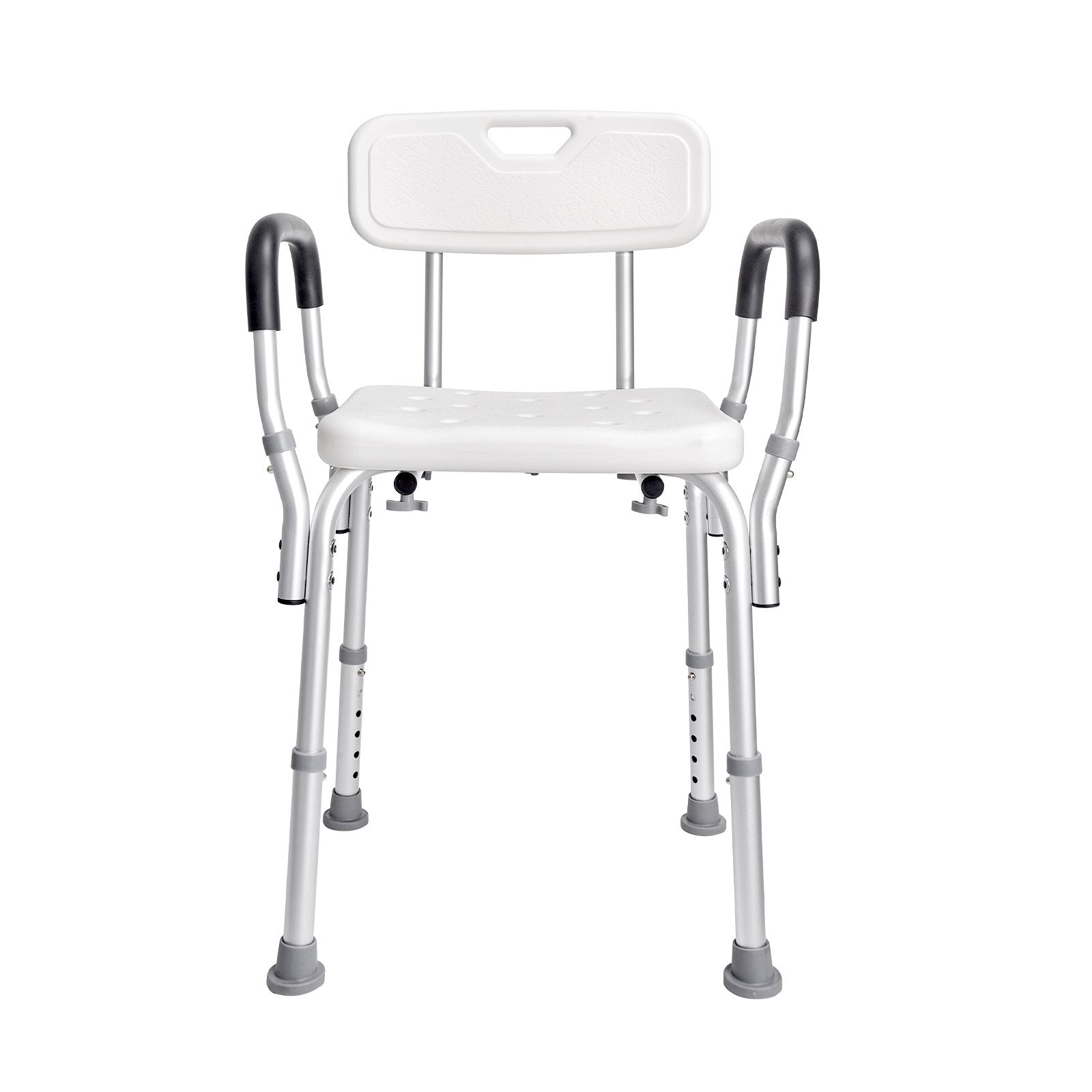 VEVOR Shower Chair, Shower Seat with Back, Adjustable Height Shower Stool, Shower Chair for Inside Shower Bathtub, Non-slip Bathroom Bench Bath Chair for Elderly Disabled Handicap, 158.8 kg Capacity 10