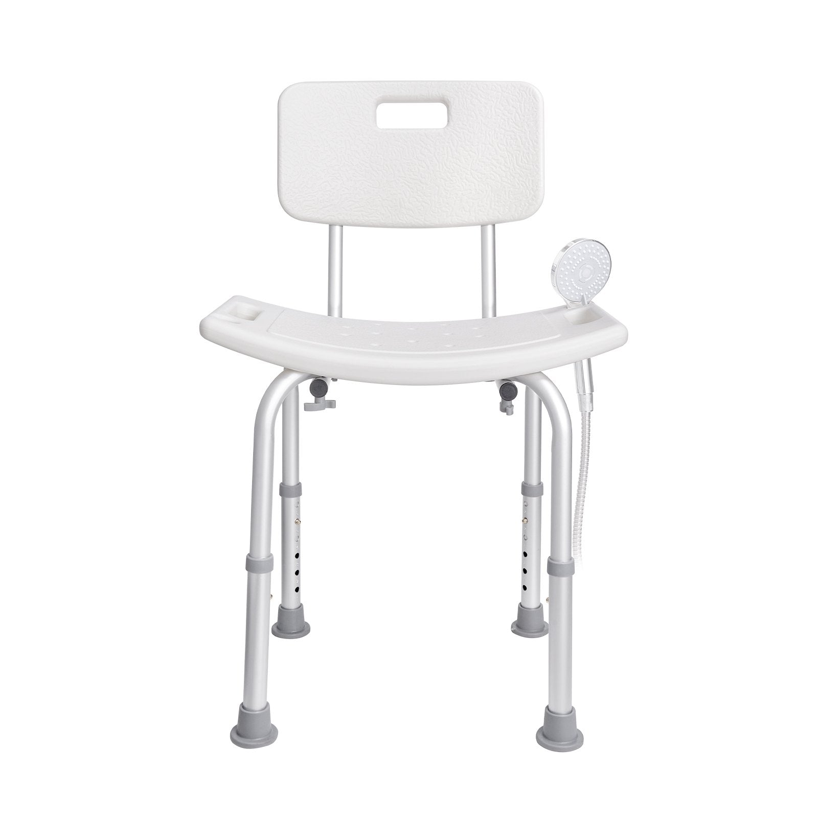 VEVOR Shower Chair, Shower Seat with Back, Adjustable Height Shower Stool, Shower Chair for Inside Shower Bathtub, Non-slip Bathroom Bench Bath Chair for Elderly Disabled Handicap, 158.8 kg Capacity 10