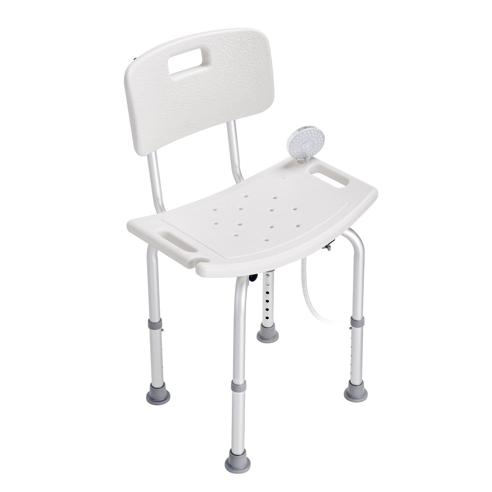 VEVOR Shower Chair, Shower Seat with Back, Adjustable Height Shower Stool, Shower Chair for Inside Shower Bathtub, Non-slip Bathroom Bench Bath Chair for Elderly Disabled Handicap, 158.8 kg Capacity 11