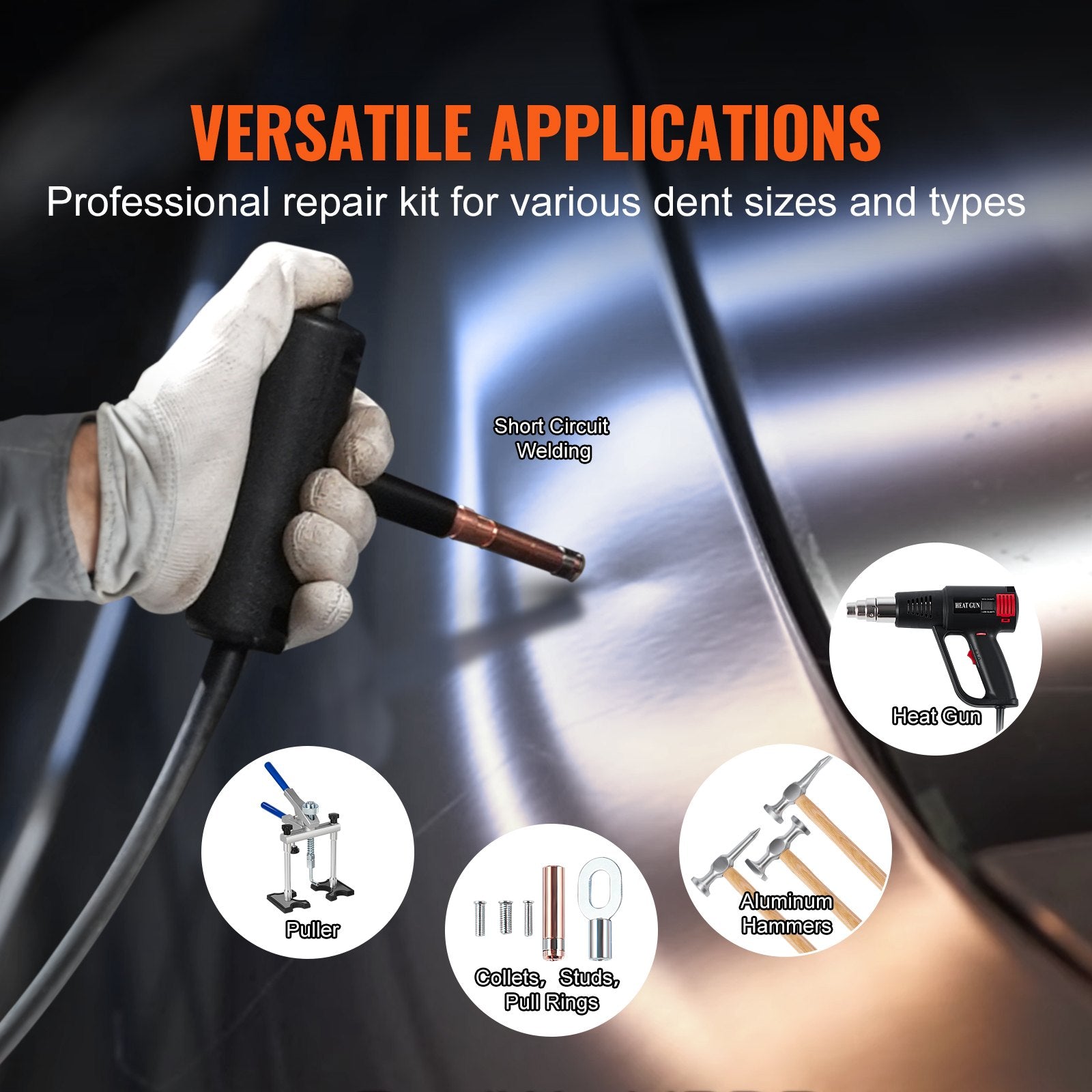VEVOR Spot Welder Dent Puller 300W Stud Welder Dent Repair for Aluminum Car Body 3