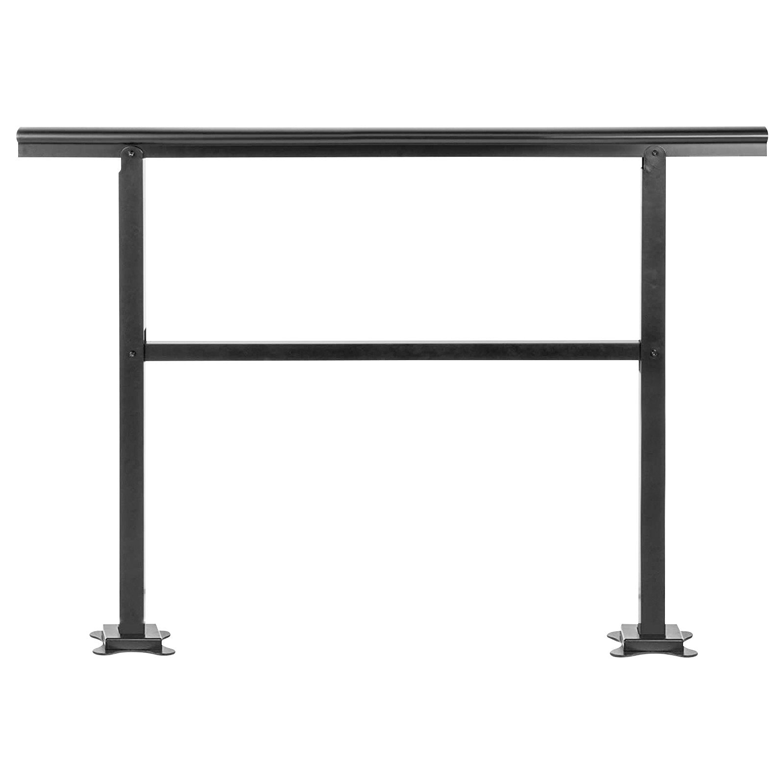 VEVOR Handrail Outdoor Stairs 47.6 X 35.2 Inch Outdoor Handrail Outdoor Stair Railing Adjustable from 0 to 30 Degrees Handrail for Stairs Outdoor Aluminum Black Stair Railing Fit 3-4 Steps 11