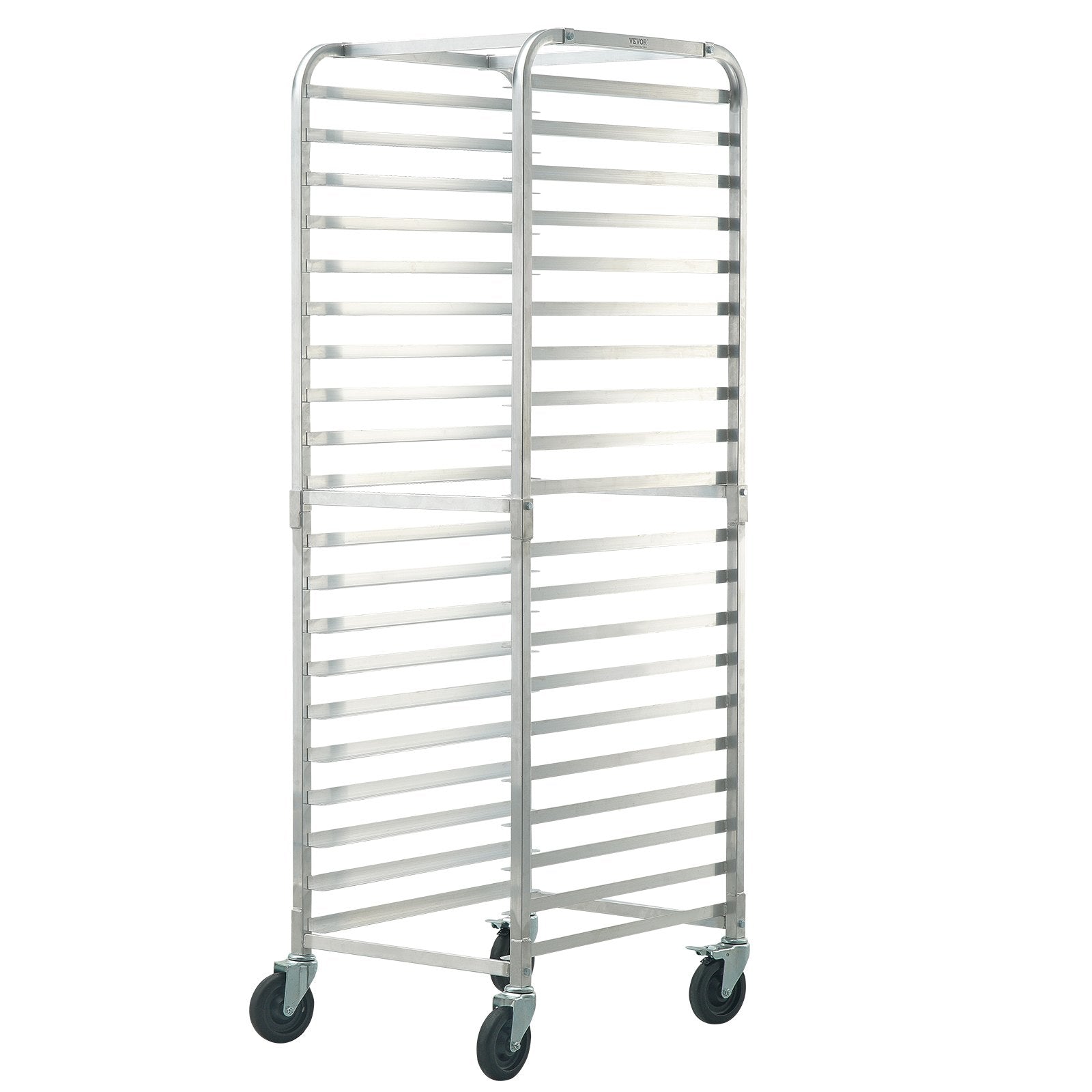 VEVOR Bun Pan Rack, 20-Tier Commercial Bakery Racks with Brake Wheels, Aluminum Racking Trolley Storage for Half & Full Sheet, Speed Rack For Kitchen Home, Bread Baking Equipment, 660x517x1767 mm 9