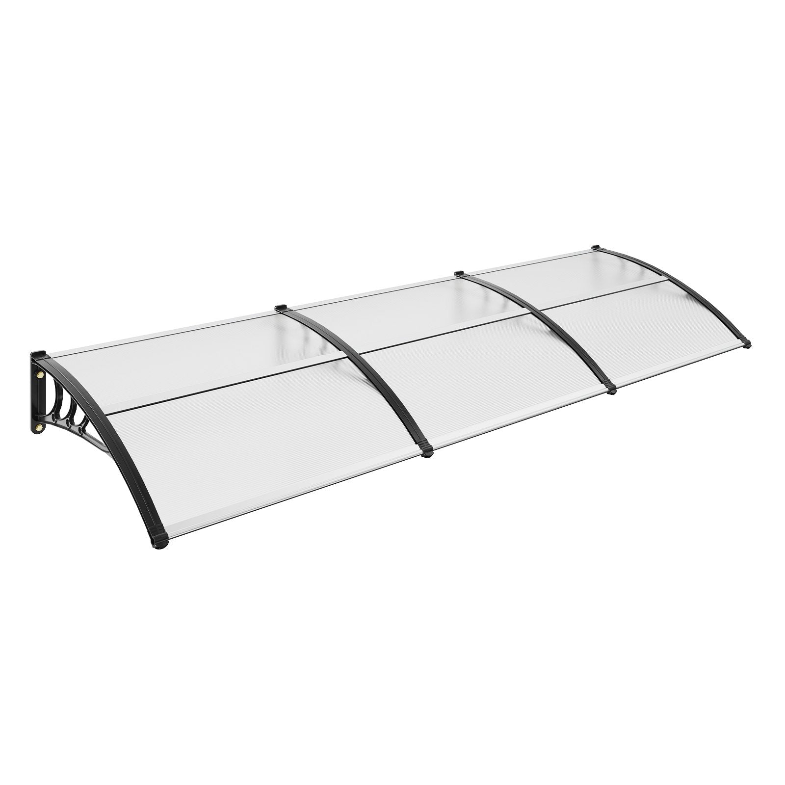 VEVOR Window Door Awning Canopy, 965 x 2975mm Door Canopy Exterior, UF50+ PC Sunshade Sheet Awnings, Outdoor Patio Awning Sun Shade, Transparent, Waterproof, for Sun Shutter, UV, Rain, Snow Protection 10