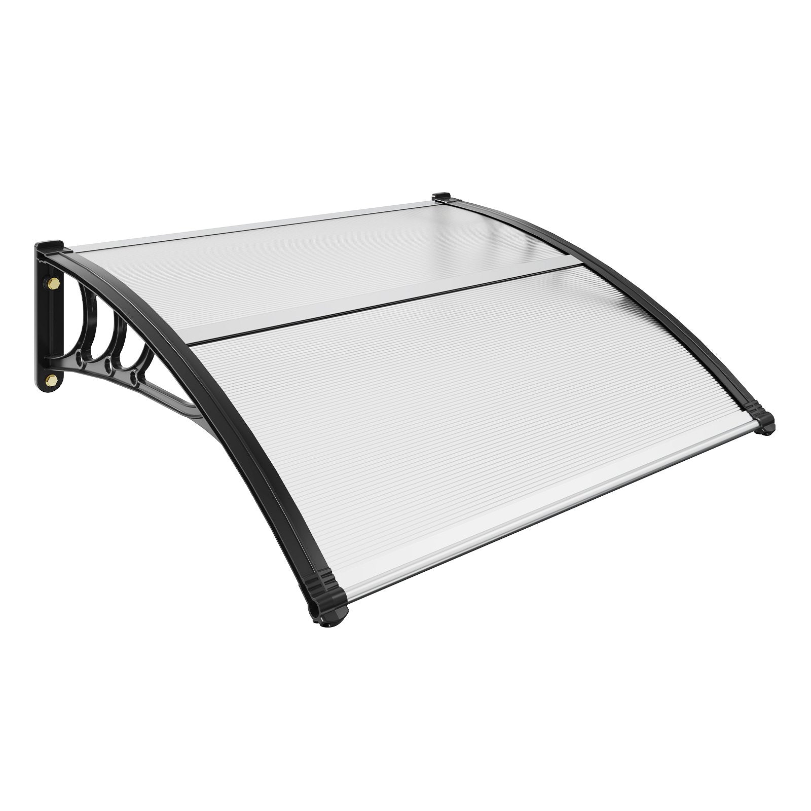 VEVOR Window Door Awning Canopy 40" x 40", UPF 50+ Polycarbonate Entry Door Outdoor Window Awning Exterior, Front Door Overhang Awning for Sun Shutter, UV, Rain, Snow Protection, Hollow Sheet 10