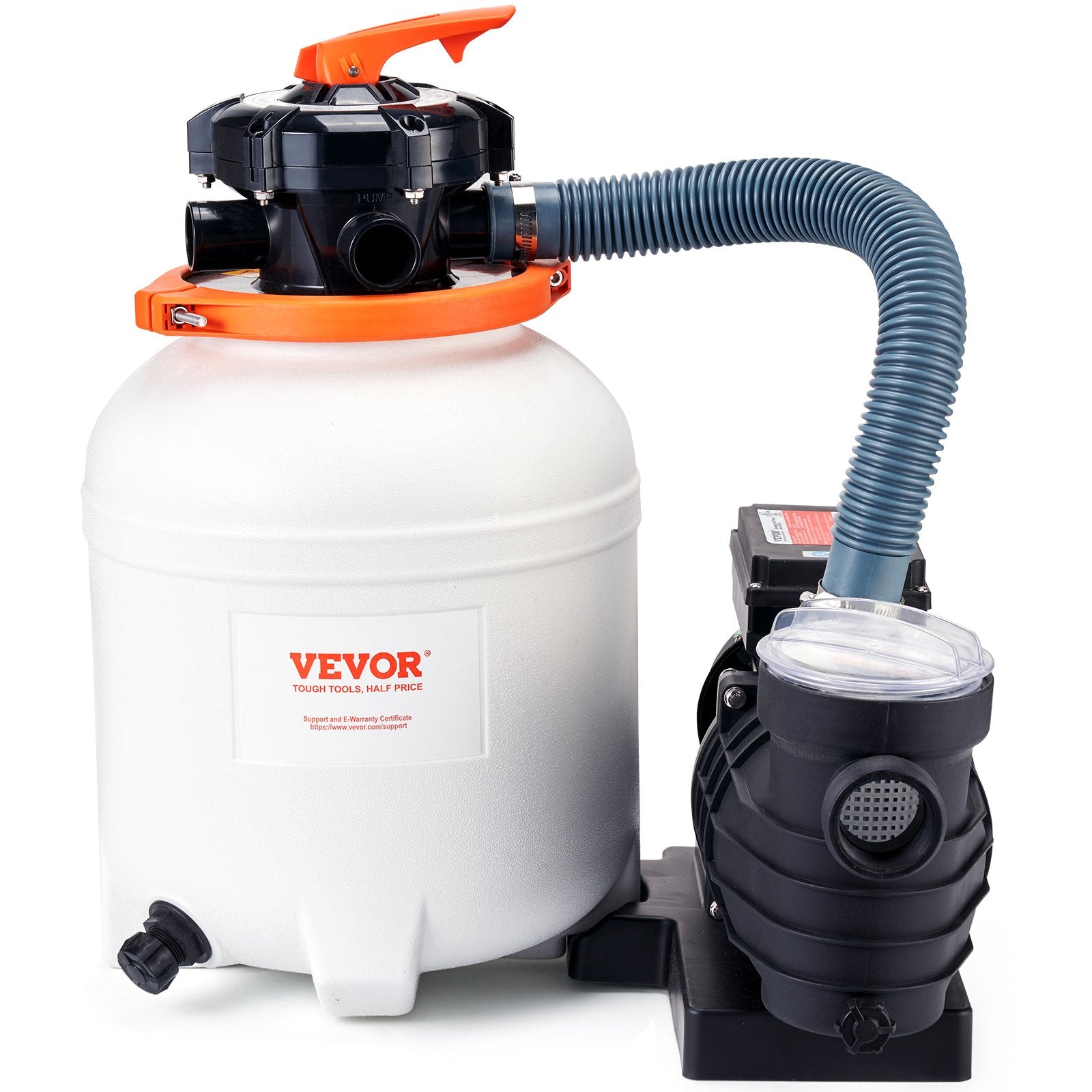 VEVOR Sand Filter Above Ground with 285W Pool Pump 10,000 L/H Flow 6-Way Valve 8