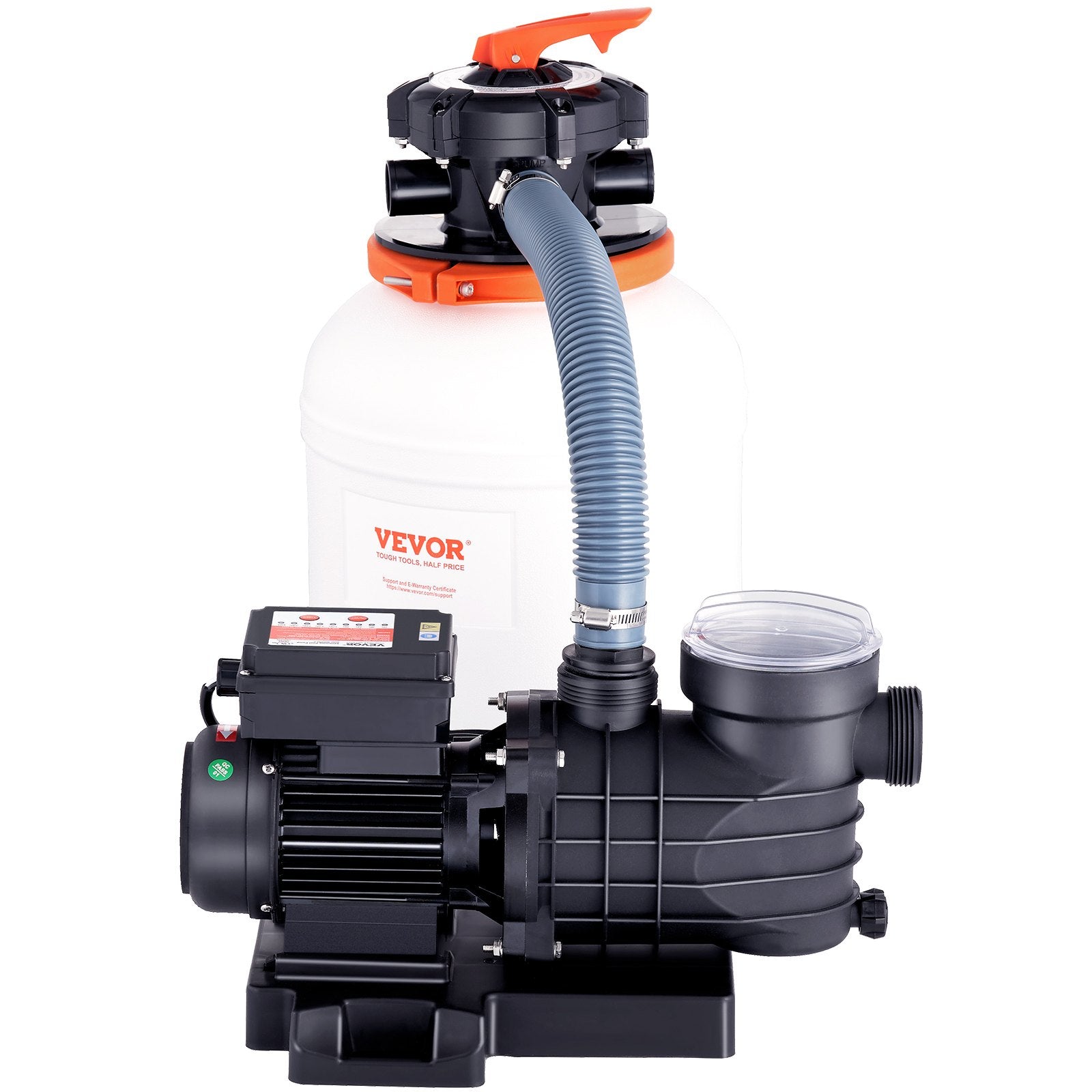 VEVOR Sand Filter Above Ground with 285W Pool Pump 10,000 L/H Flow 6-Way Valve 9