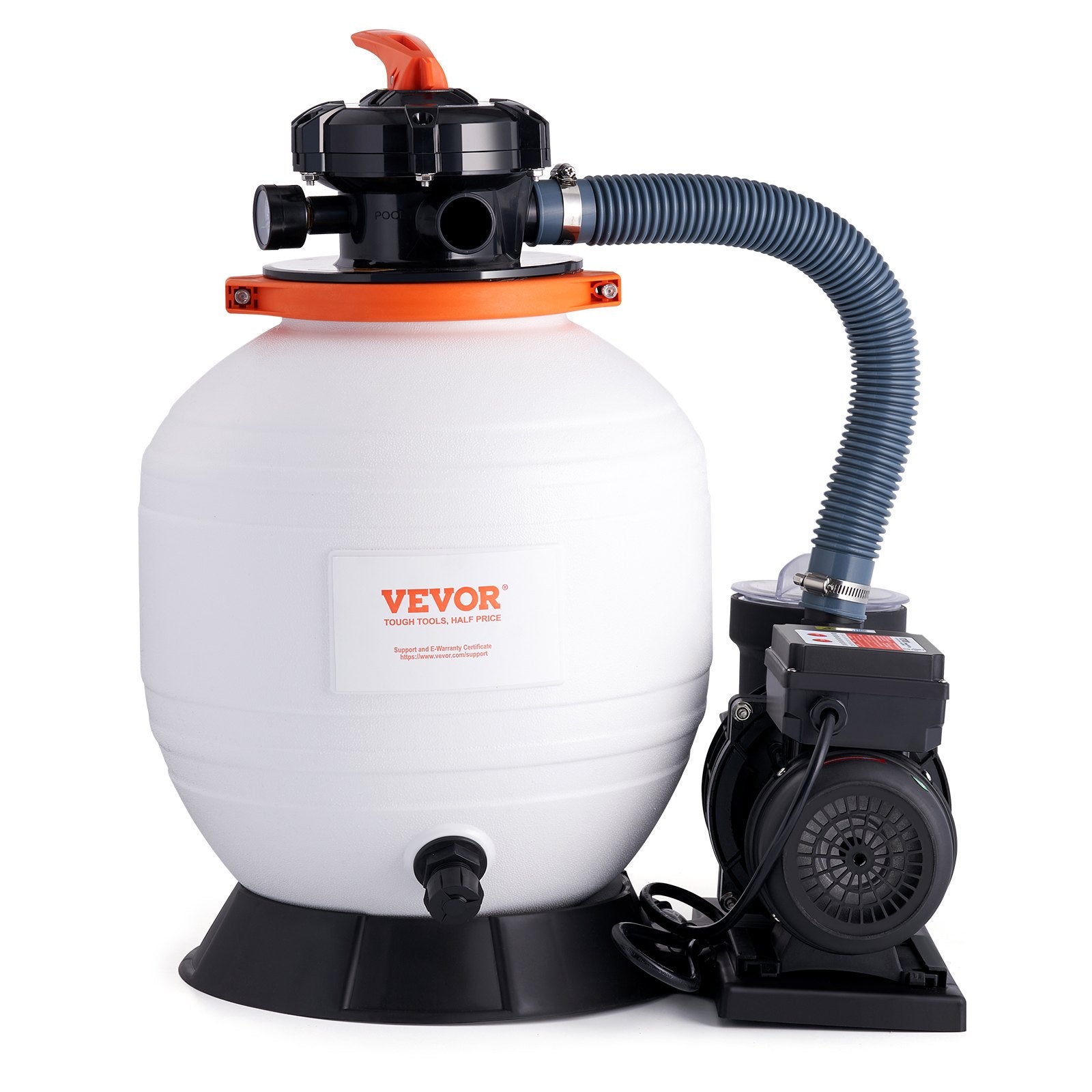 VEVOR Sand Filter Above Ground with 450W Pool Pump 13,000 L/H Flow 6-Way Valve 8