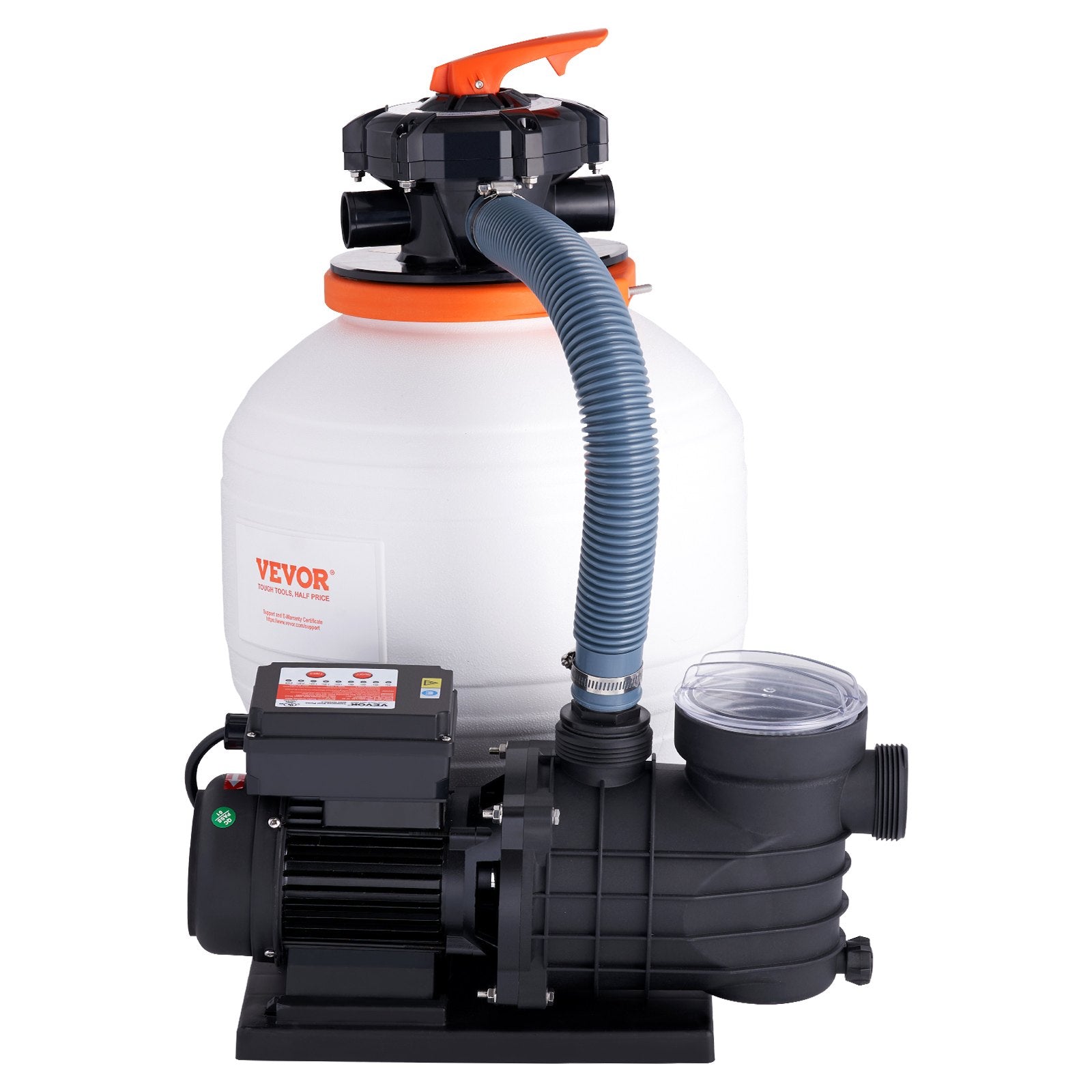 VEVOR Sand Filter Above Ground with 450W Pool Pump 13,000 L/H Flow 6-Way Valve 9