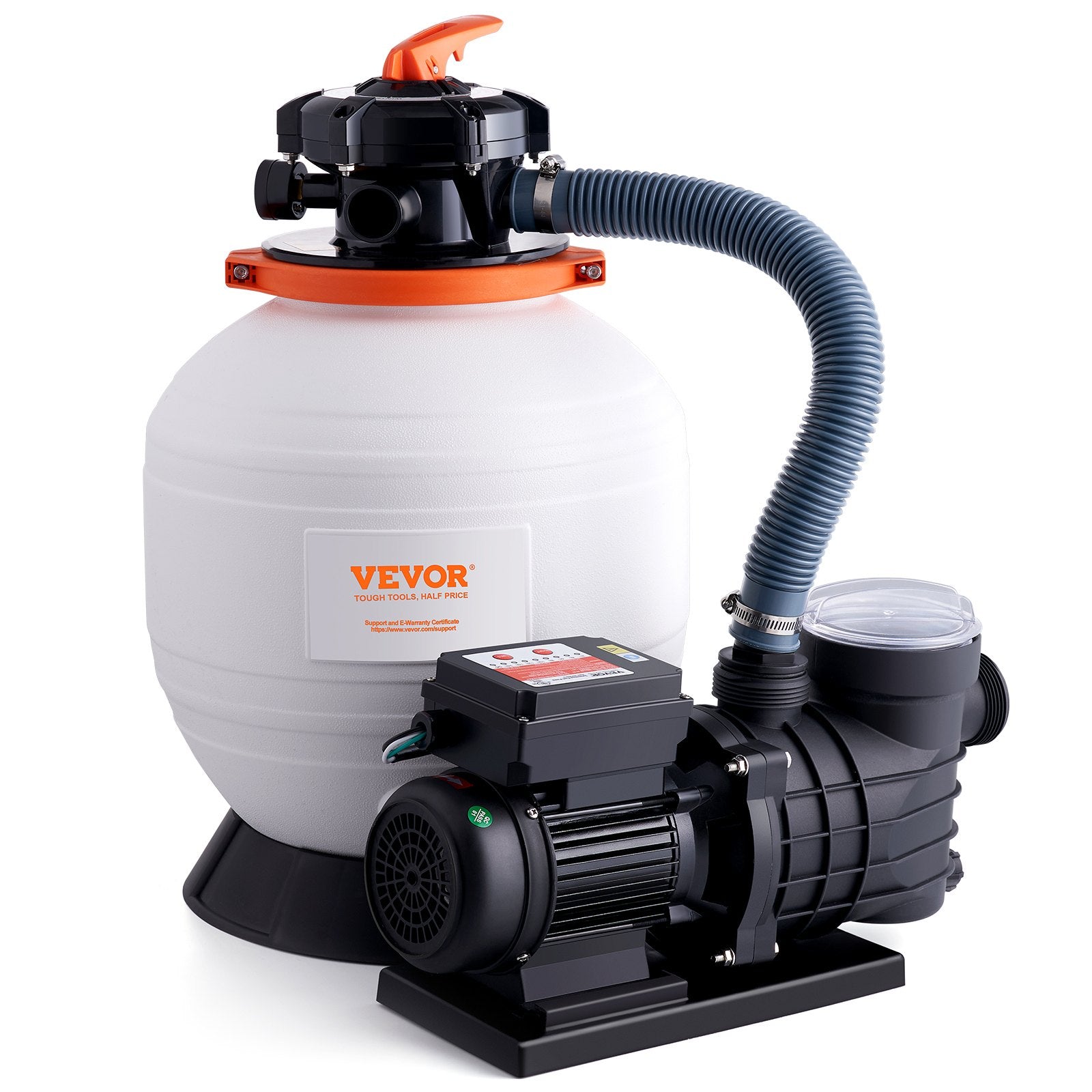VEVOR Sand Filter Above Ground with 450W Pool Pump 13,000 L/H Flow 6-Way Valve 10