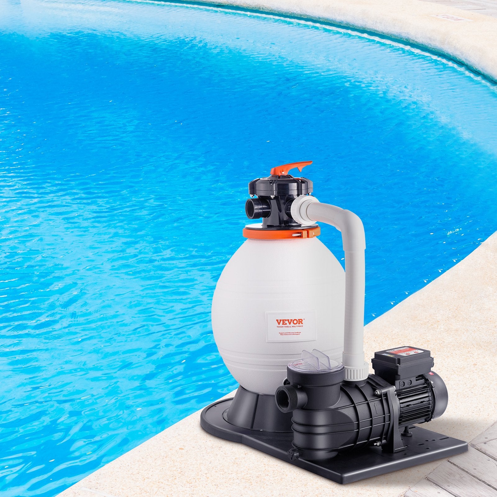 VEVOR Sand Filter Above Ground with 850W Pool Pump 18,000 L/H Flow 6-Way Valve 7