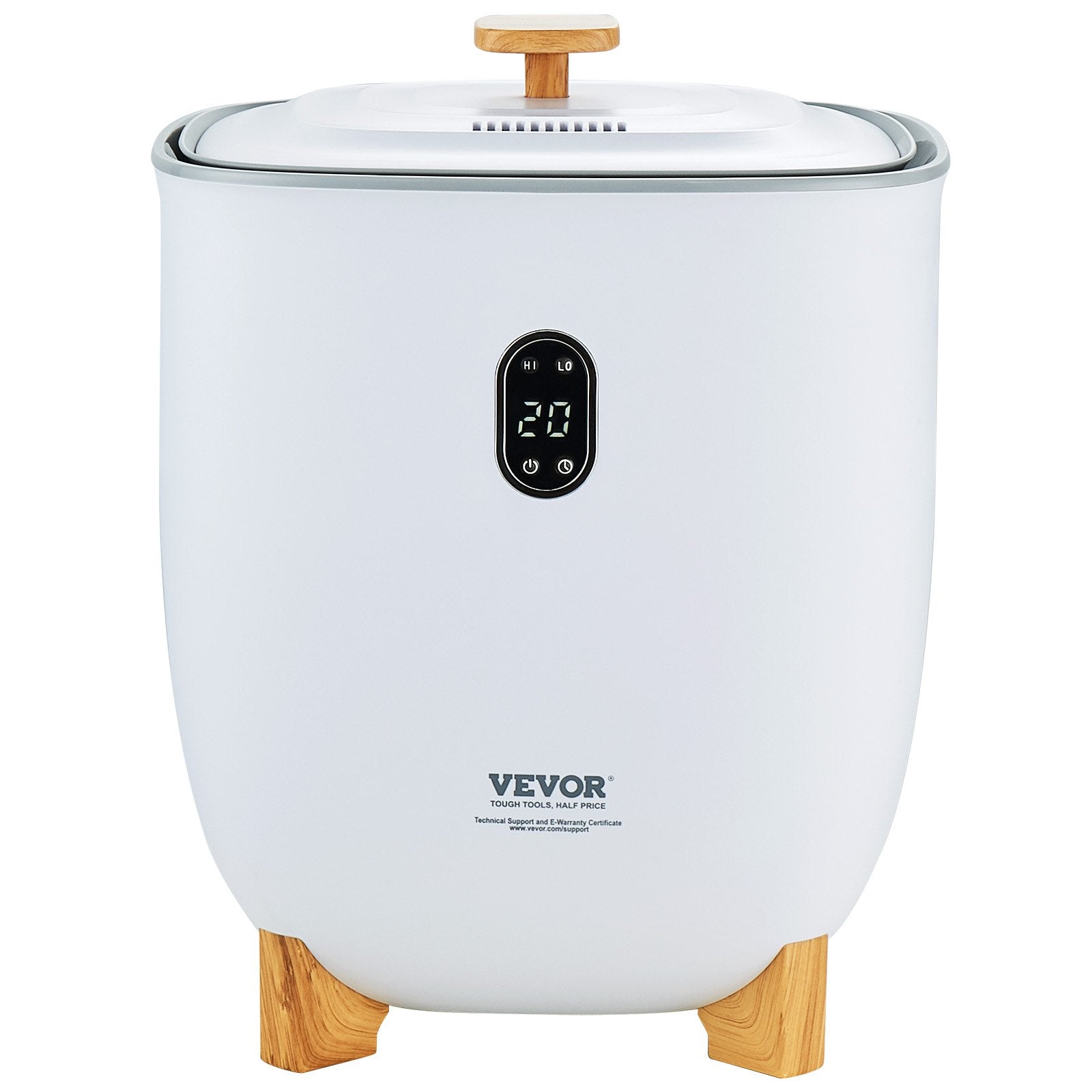 VEVOR 25L Towel Warmer Bucket with LED Screen Bottom Heating Columns Timer White 11