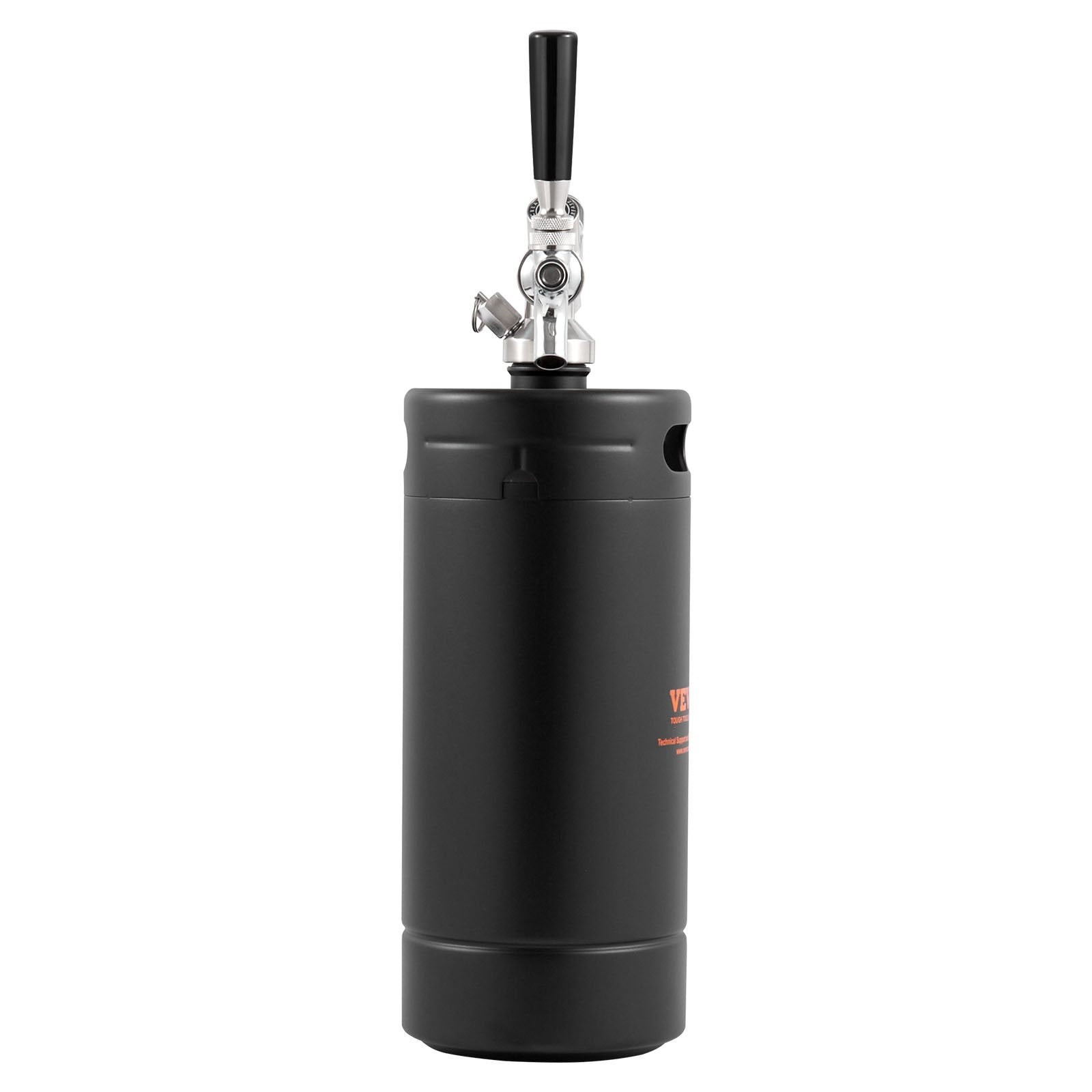 VEVOR Beer Growler Tap System, 4L Mini Keg, 304 Stainless Steel Pressurized Beer Growler, Keg Growler with Pressure Display, CO2 Regulator Faucet, Leak-Proof Ring For Draft, Homebrew, Craft Beer 9