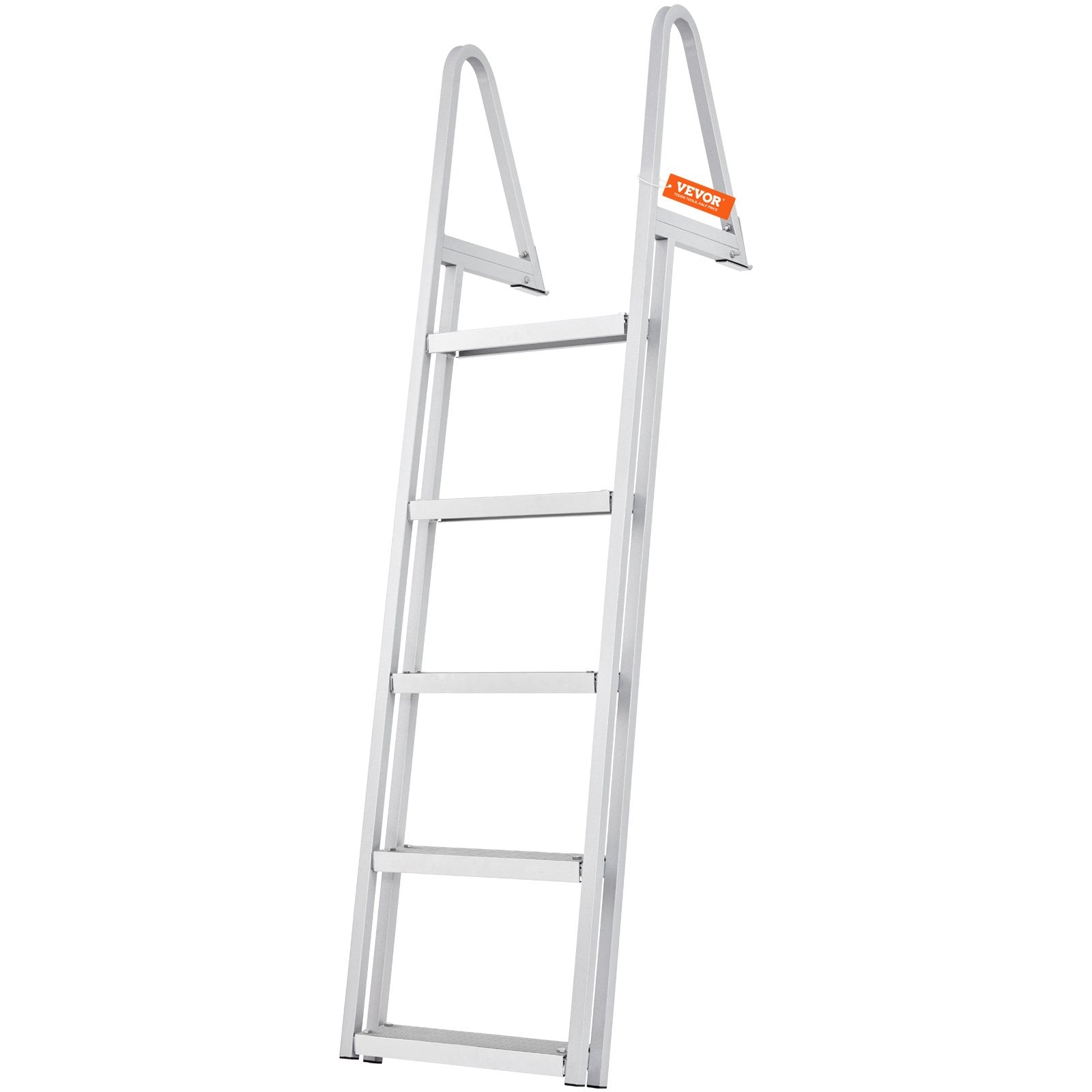 VEVOR Removable Dock Ladder 5 Steps, 159 kg Load Capacity, Pontoon Boat Ladder with 4'' Wide Step & Nonslip Design for Ship/Lake/Pool/Marine Boarding