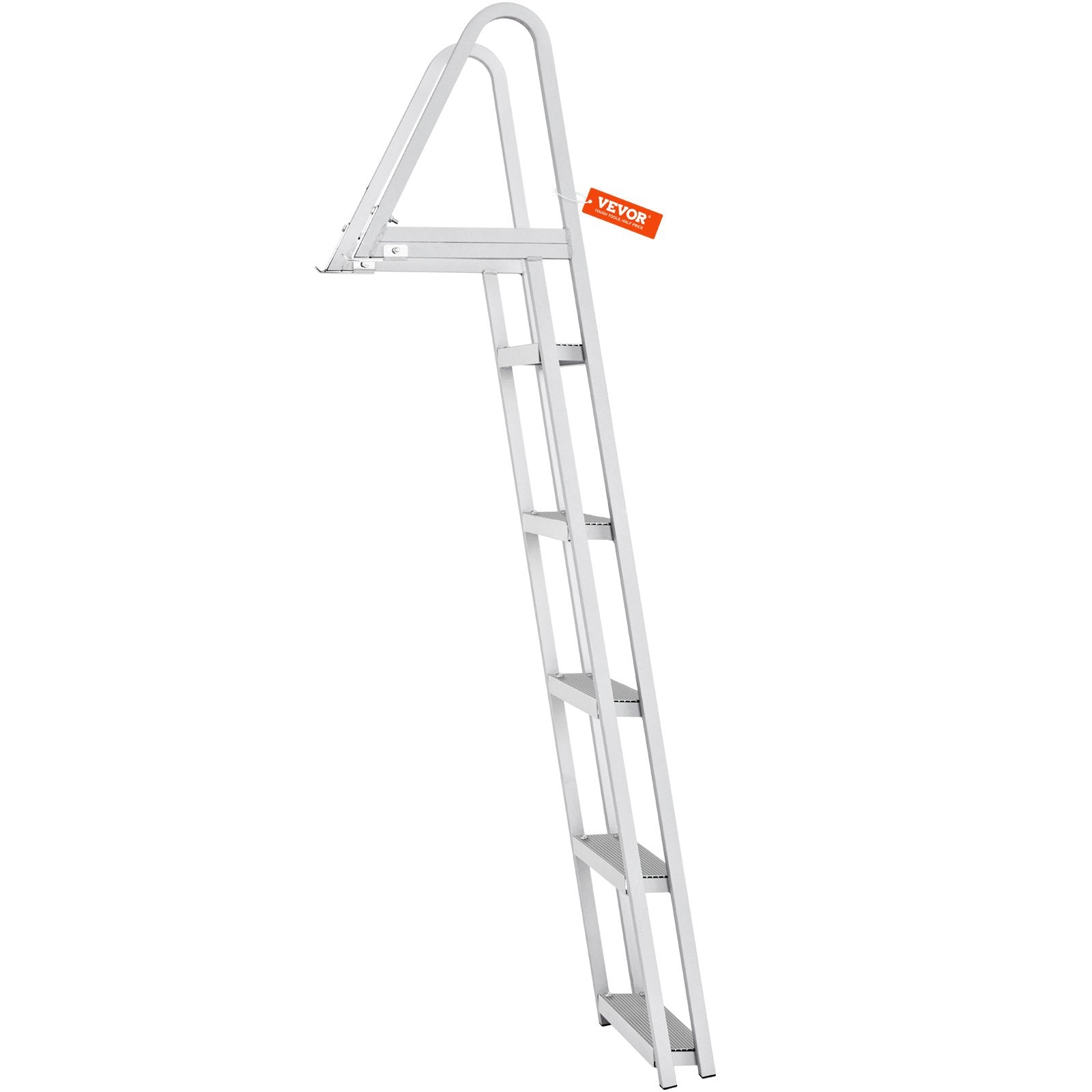 VEVOR Removable Dock Ladder 5 Steps, 159 kg Load Capacity, Pontoon Boat Ladder with 4'' Wide Step & Nonslip Design for Ship/Lake/Pool/Marine Boarding 11