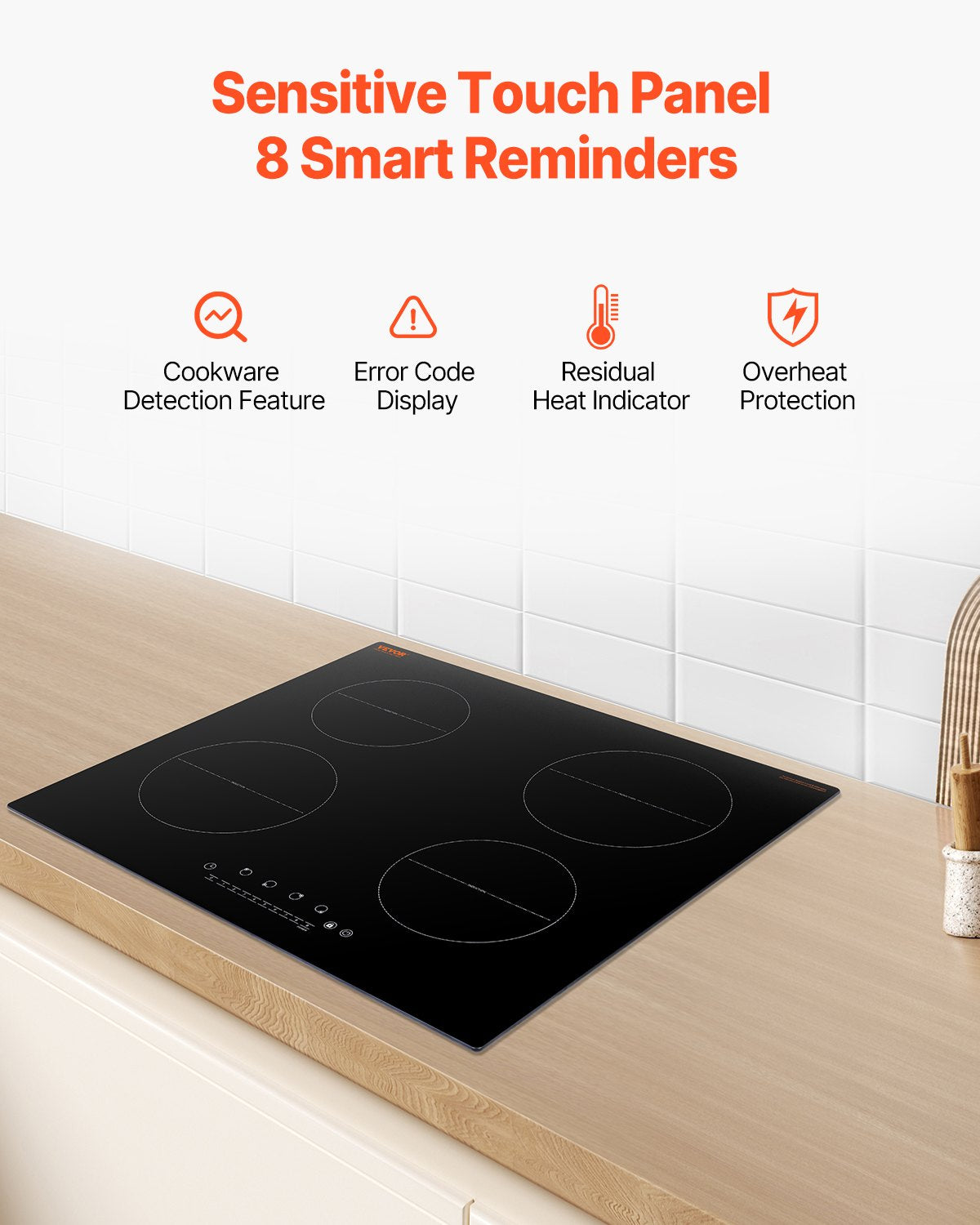 VEVOR 6000W 4 Burner Induction Cooktop Electric Countertop Burner Touch Control 4