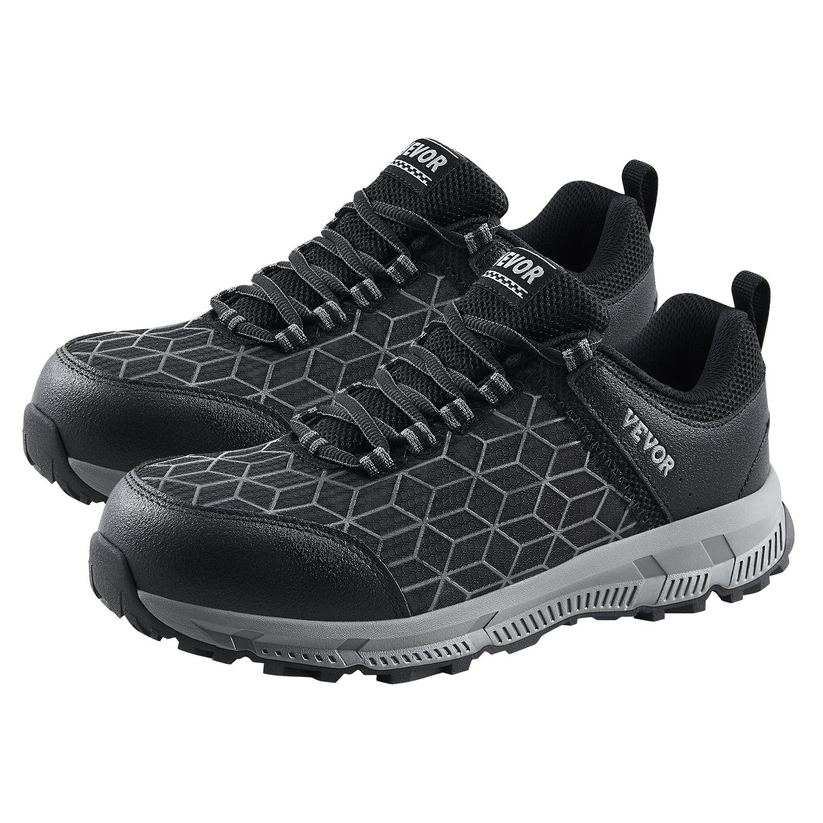 VEVOR Steel Toe Shoes for Men US Size 11 Wide Athletic Work Shoe Sneakers Black 10