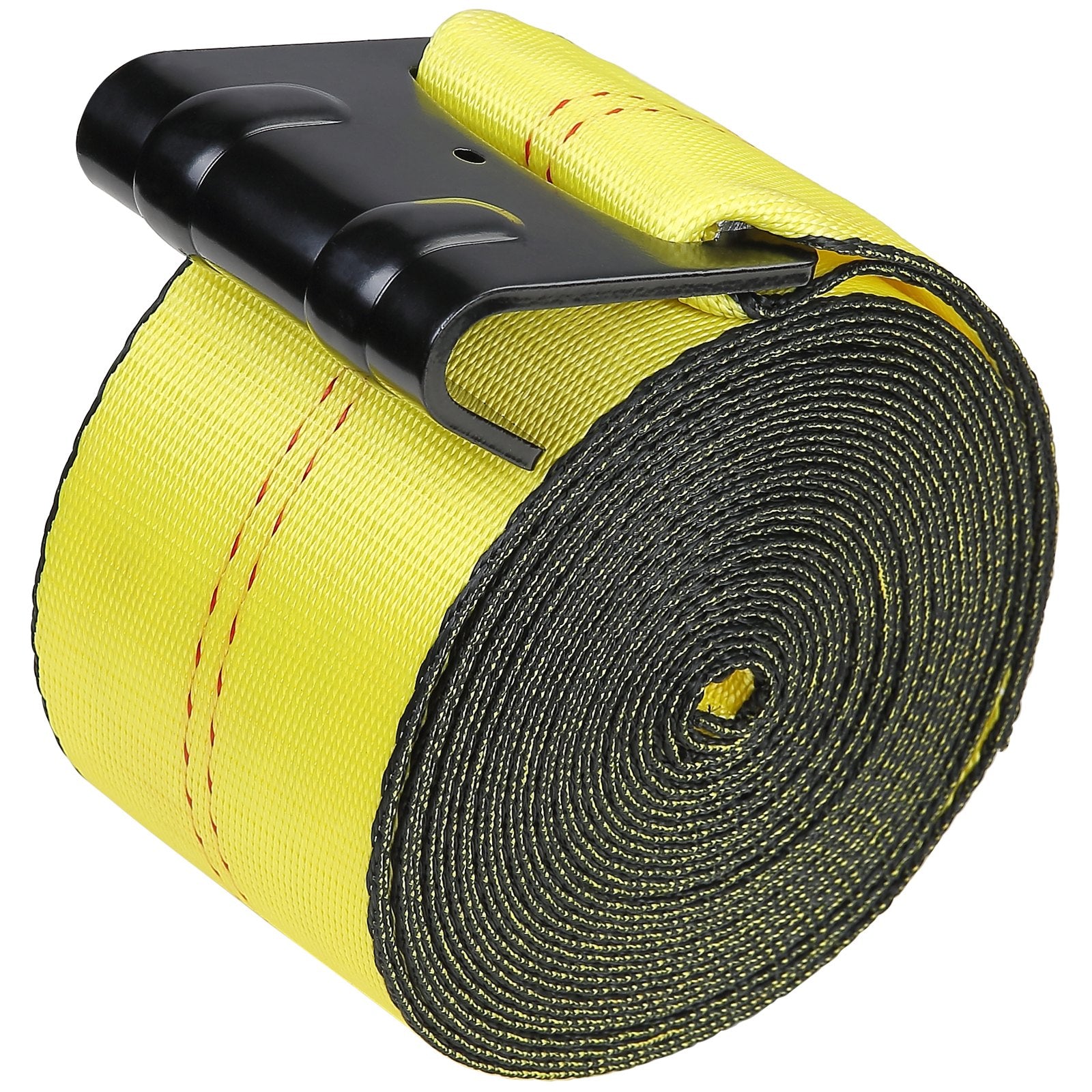 VEVOR Winch Straps, 10.2 cm x 12.2 m, 2.7T Load Capacity, 8.2T Break Strength, Truck Straps with Flat Hook, Flatbed Tie Downs Cargo Control for Trailers, Farms, Rescues, Tree Saver, Yellow (10 Pack) 7