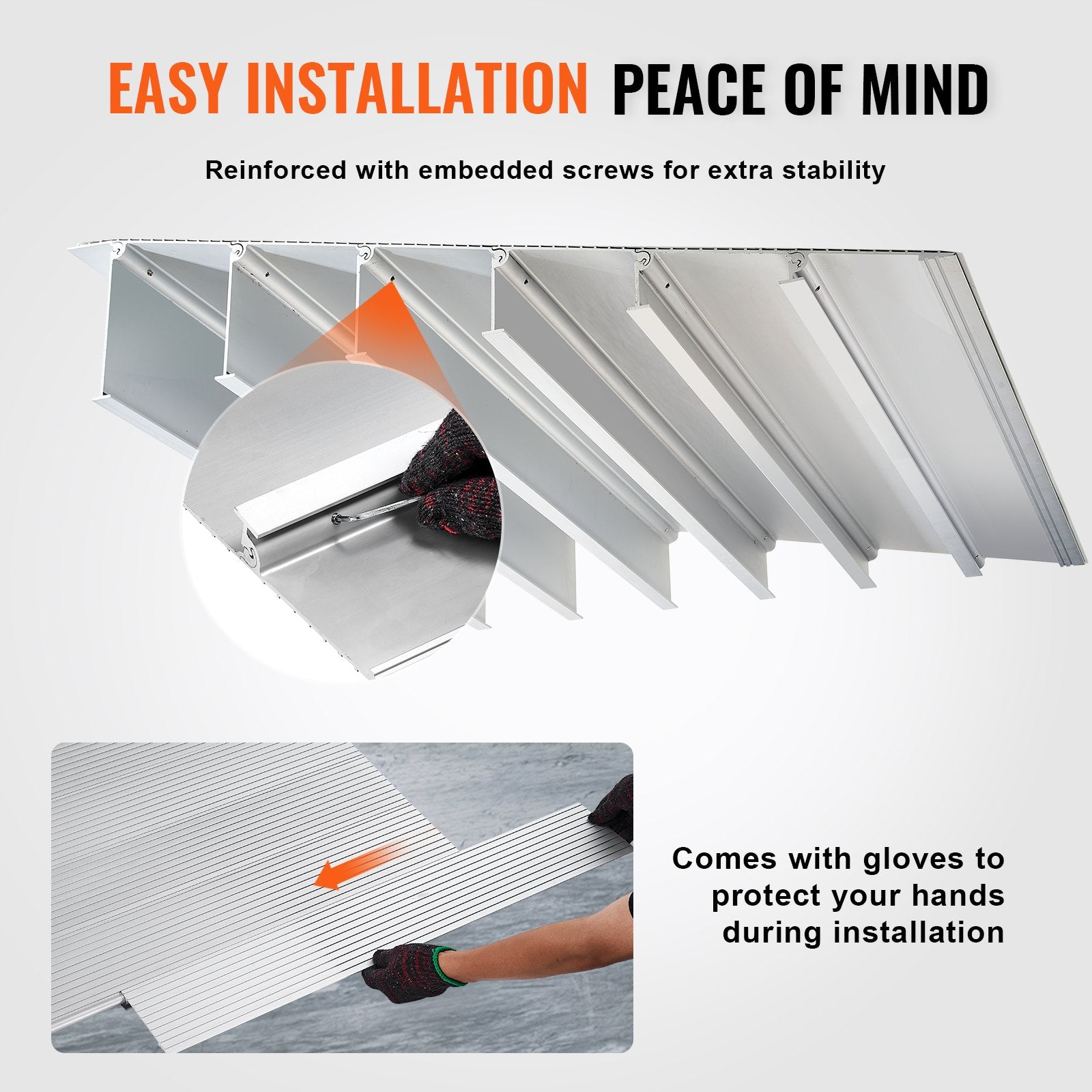 VEVOR Door Threshold Ramp, 3" Rise, 800 lbs Load Capacity, Door Ramp for Wheelchairs, Aluminum Threshold Ramp for Doorways, Adjustable Modular Threshold Ramp for Wheelchairs, Scooters, Power Chairs 3