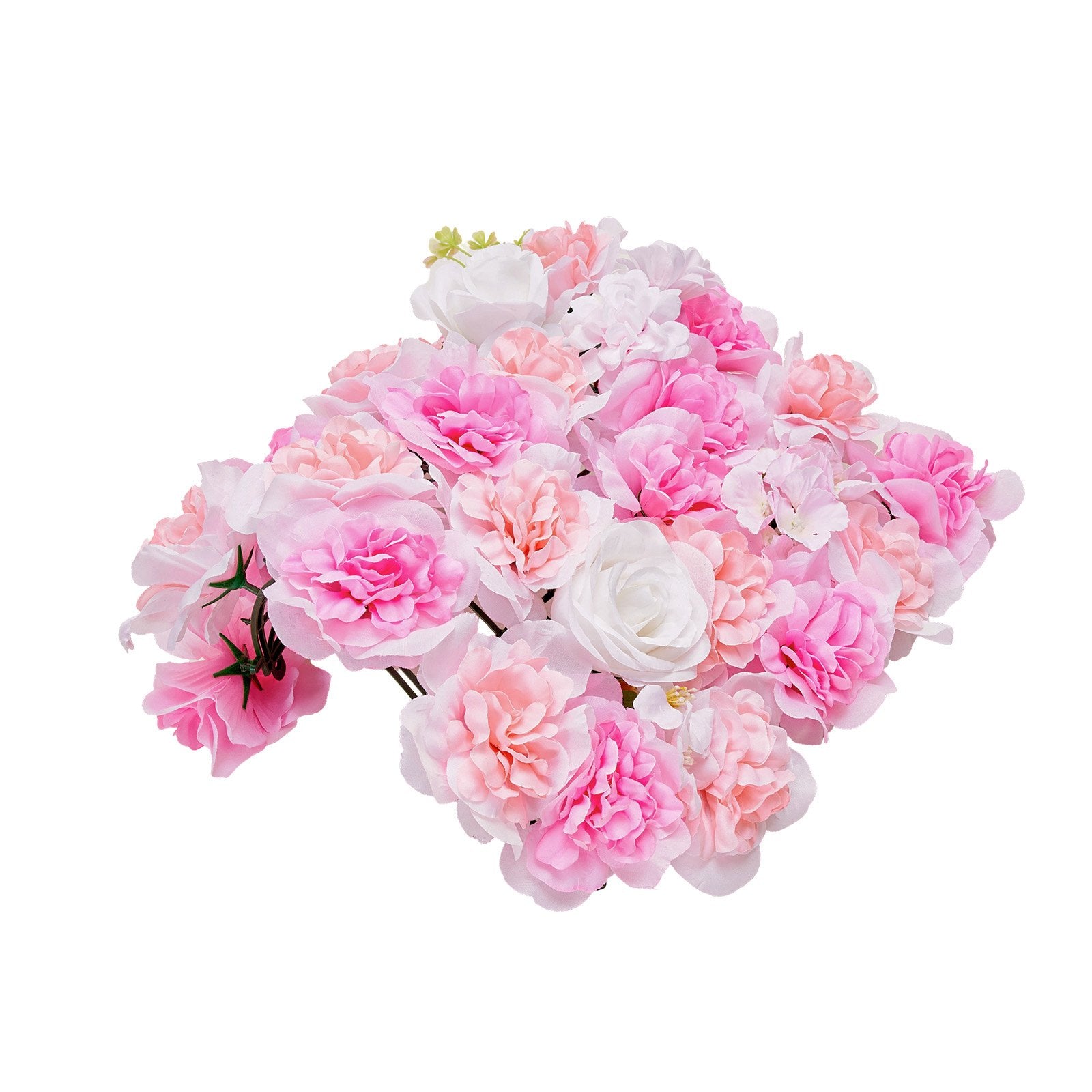 VEVOR 3D Flower Wall Panel, 12 PCS 15 x 15 inch, Artificial Floral Wall Background Mesh Backing Mat,Seamless Design&Easy Installation for Wedding Valentines Day Home Baby Party Backdrop Decor,Pink 11