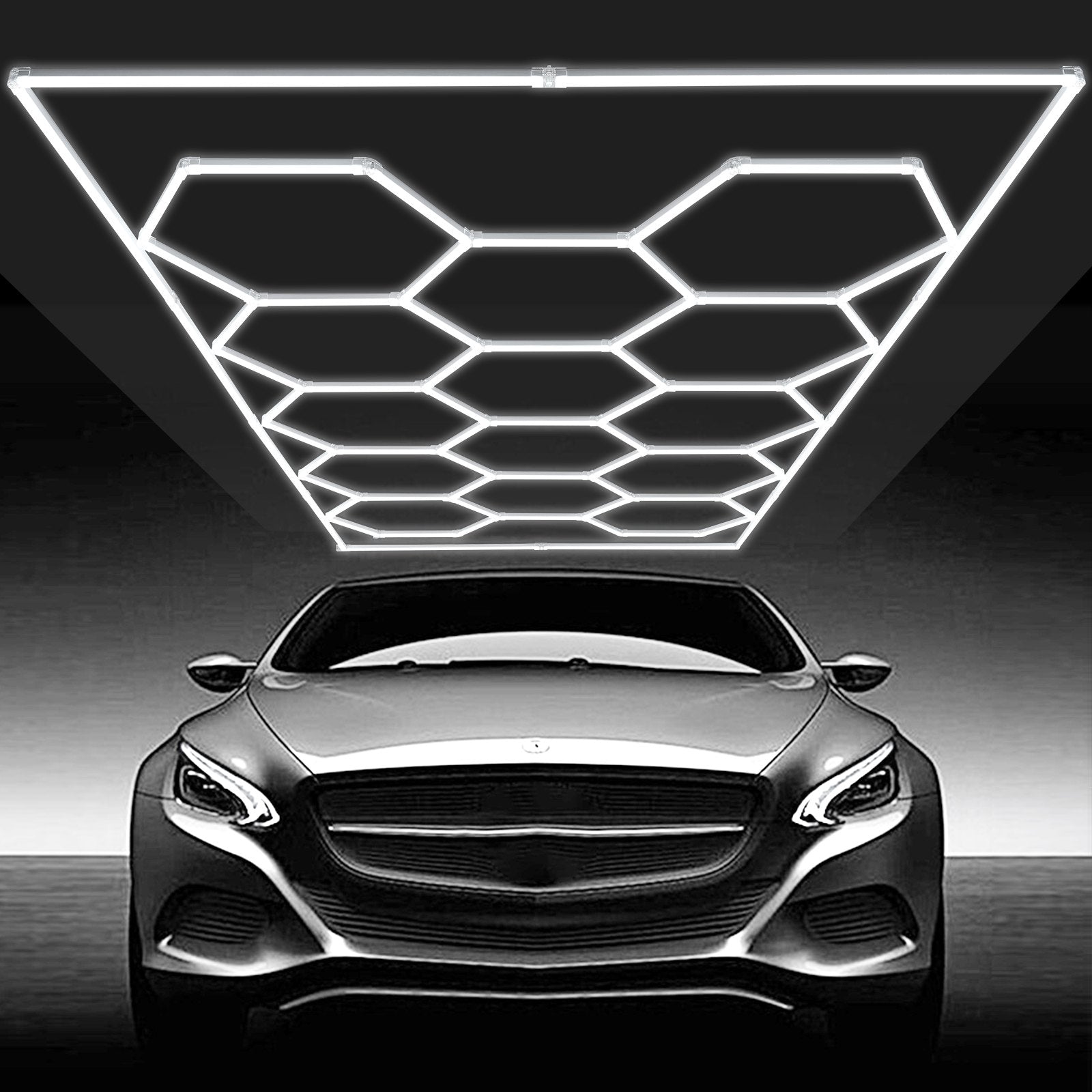 VEVOR Hexagon Garage Lights 86400LM 5 Grid Honeycomb LED Shop Ceiling Light 8