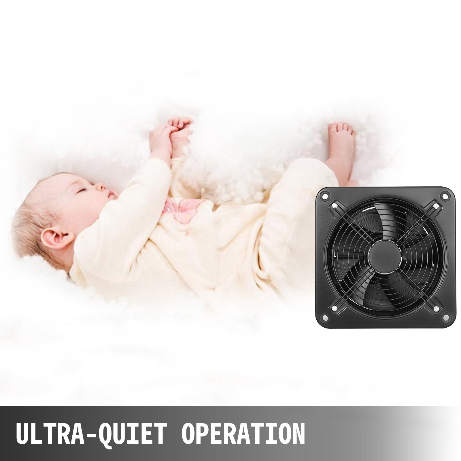 VEVOR 12 Inch Industrial Ventilation Extractor ventilation fan commercial air blower fan Metal Axial Exhaust 300MM Air Puller Fan (300MM/12 Inch) 4