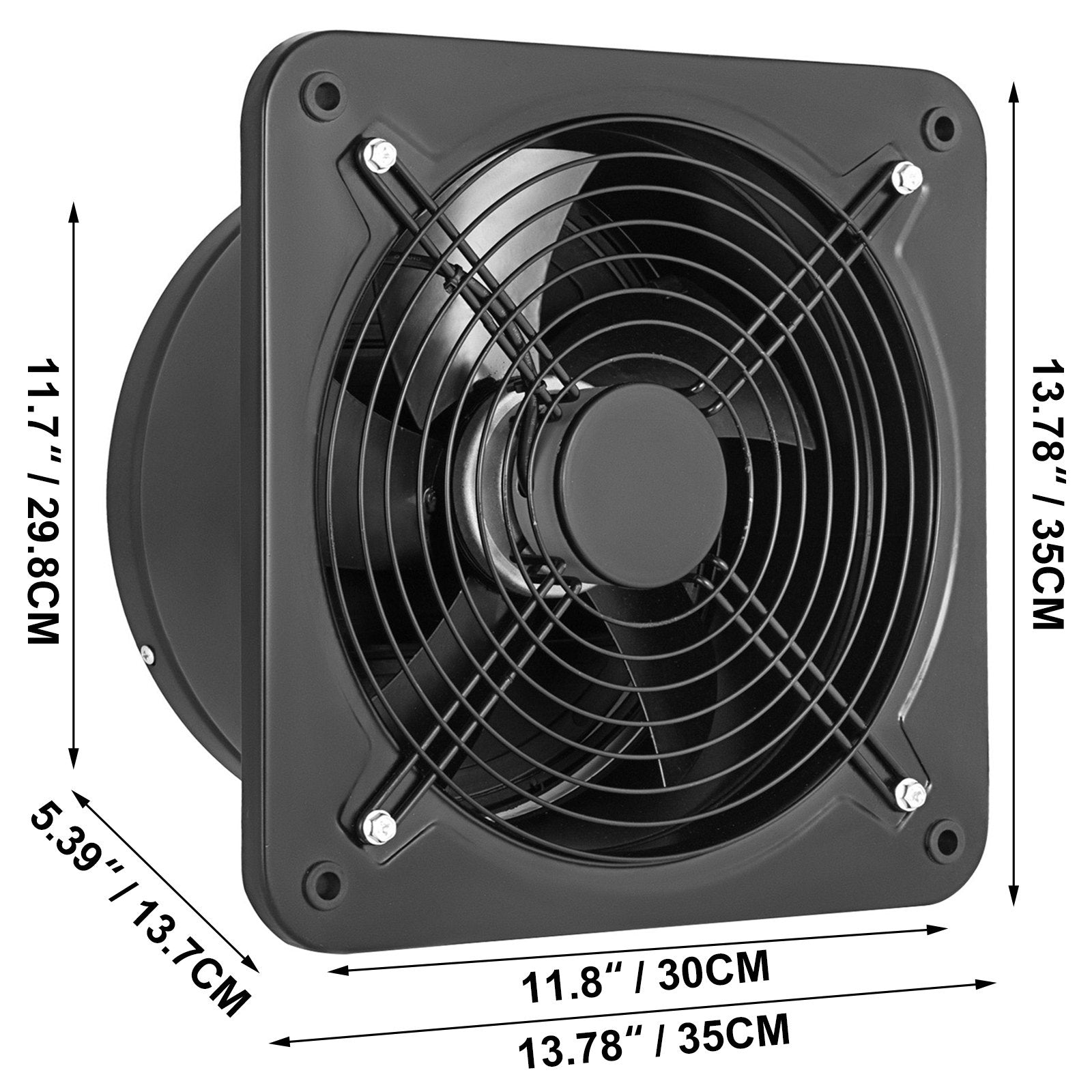 VEVOR 12 Inch Industrial Ventilation Extractor ventilation fan commercial air blower fan Metal Axial Exhaust 300MM Air Puller Fan (300MM/12 Inch) 8