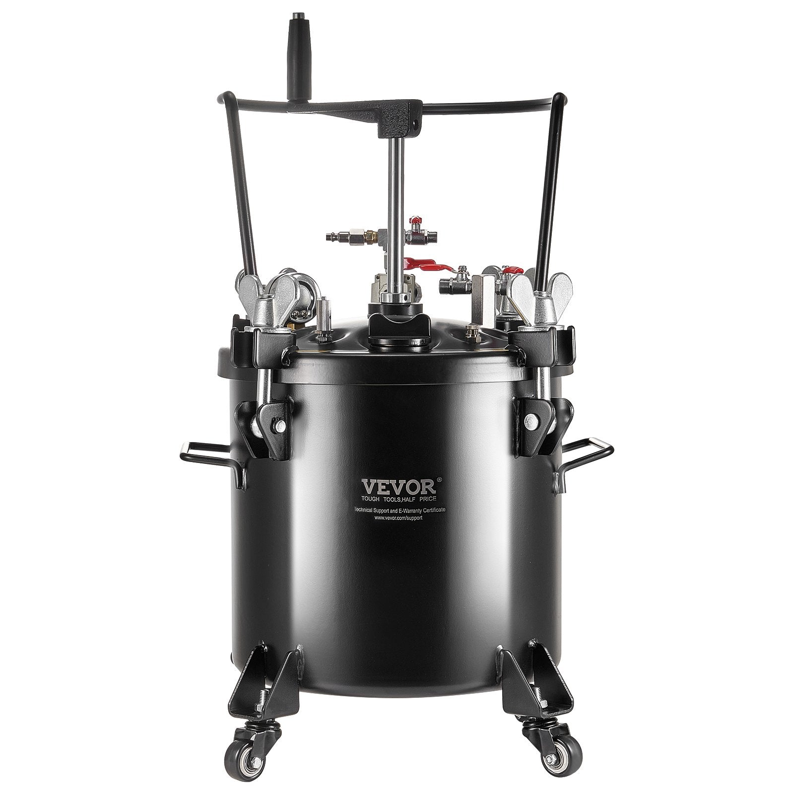 VEVOR Spray Paint Pressure Pot Tank 20L/5gal with Casters Leak Repair Sealant 11