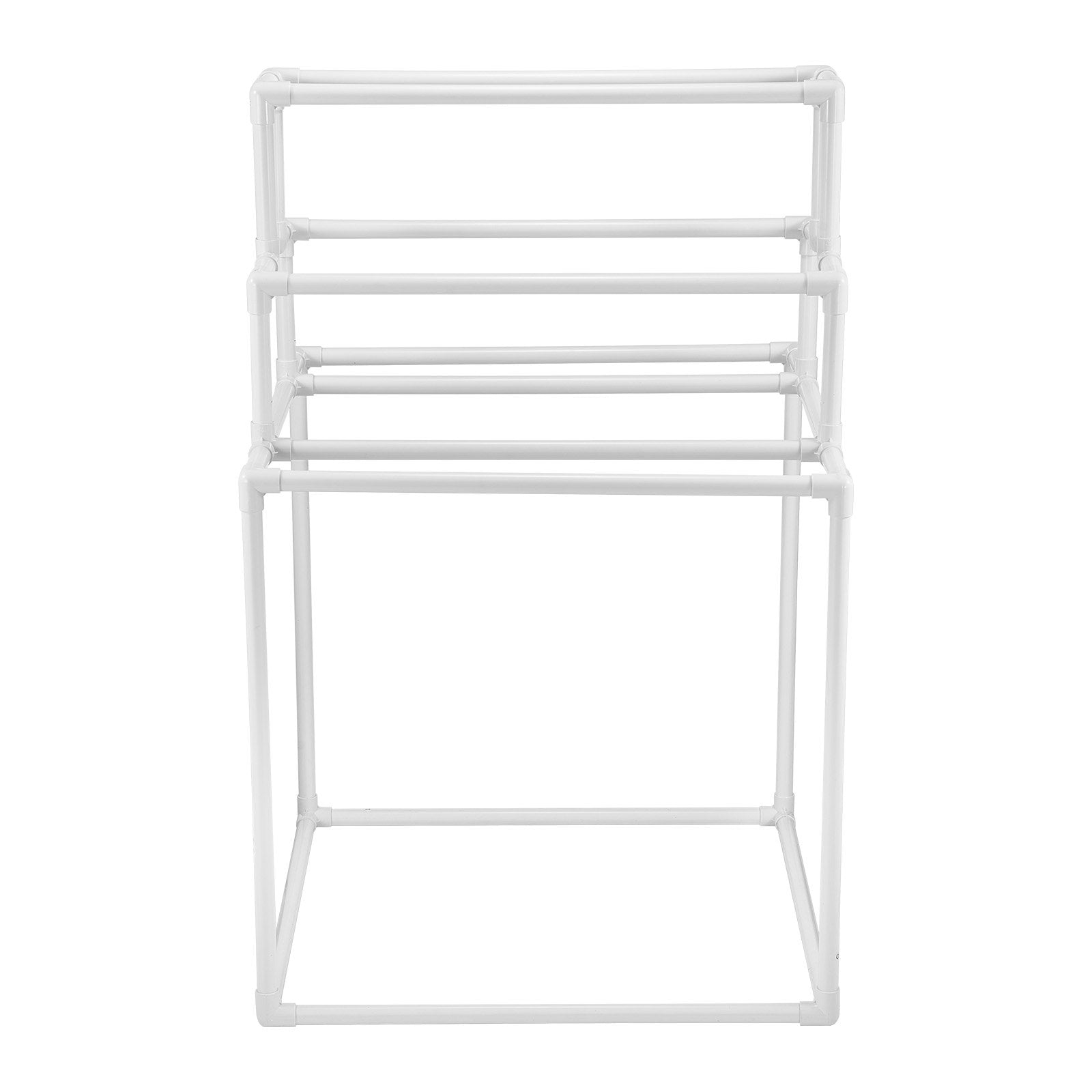 VEVOR Towel Rack 8-Bar Outdoor PVC Towel Holder for Poolside Spa Bathroom White 11