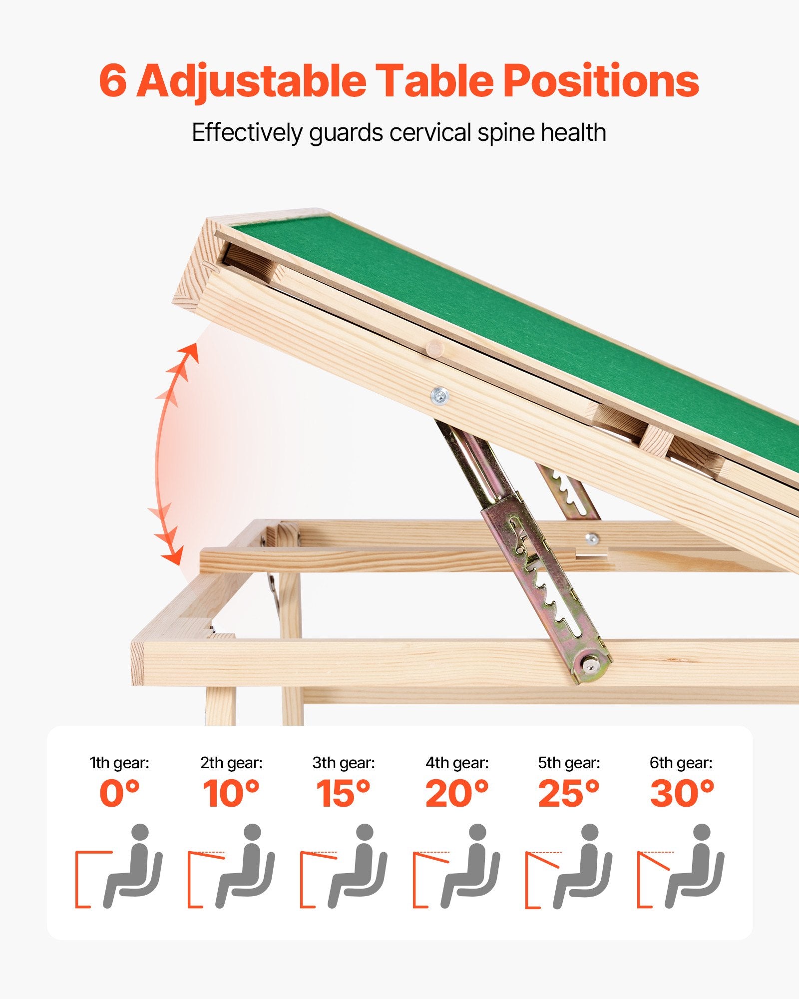 VEVOR 1500 Piece Puzzle Board with Folding Leg Portable Wooden Jigsaw 86x63cm 4