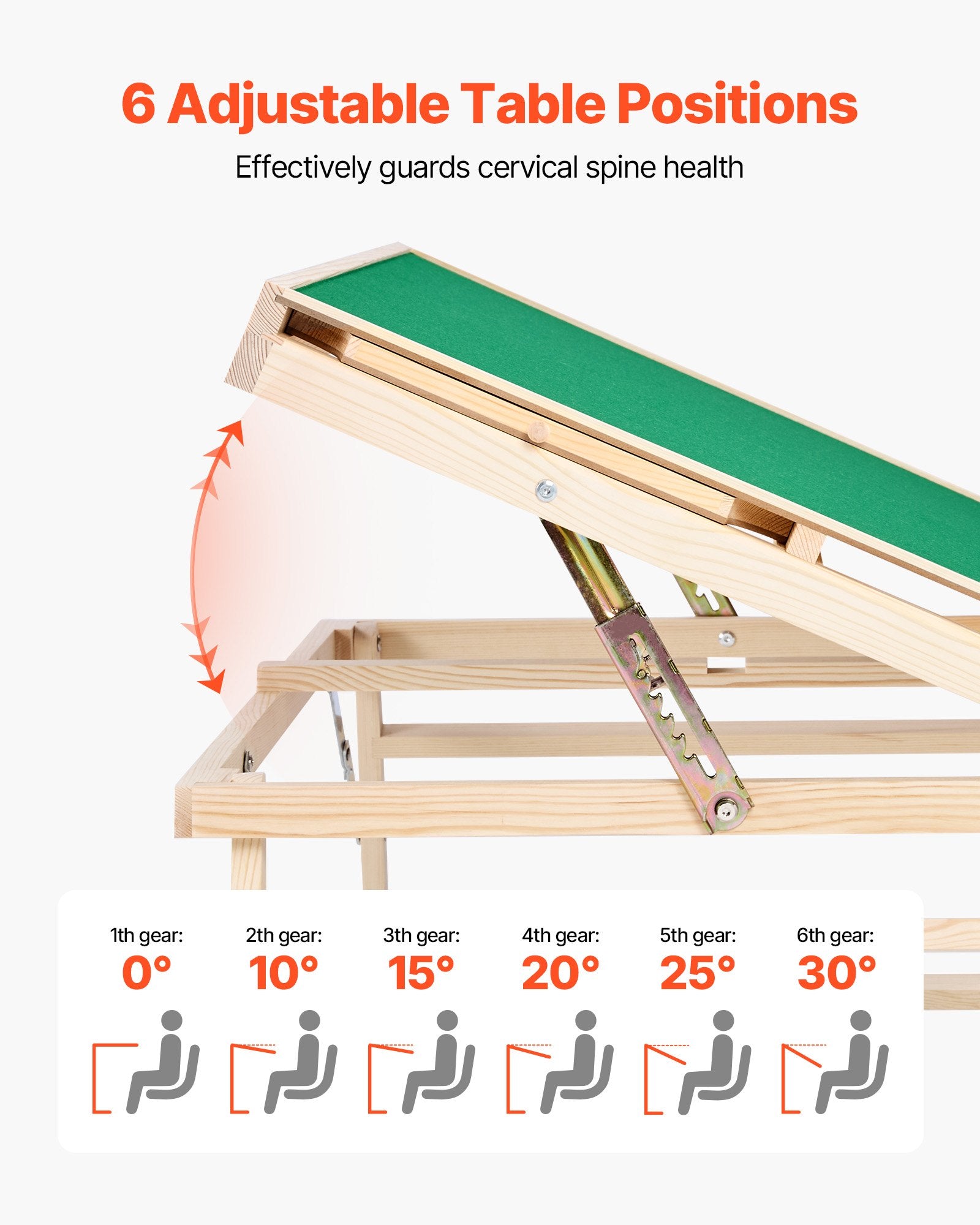 VEVOR 1500 Piece Puzzle Board with Folding Leg Portable Wooden Jigsaw 86x63cm 4