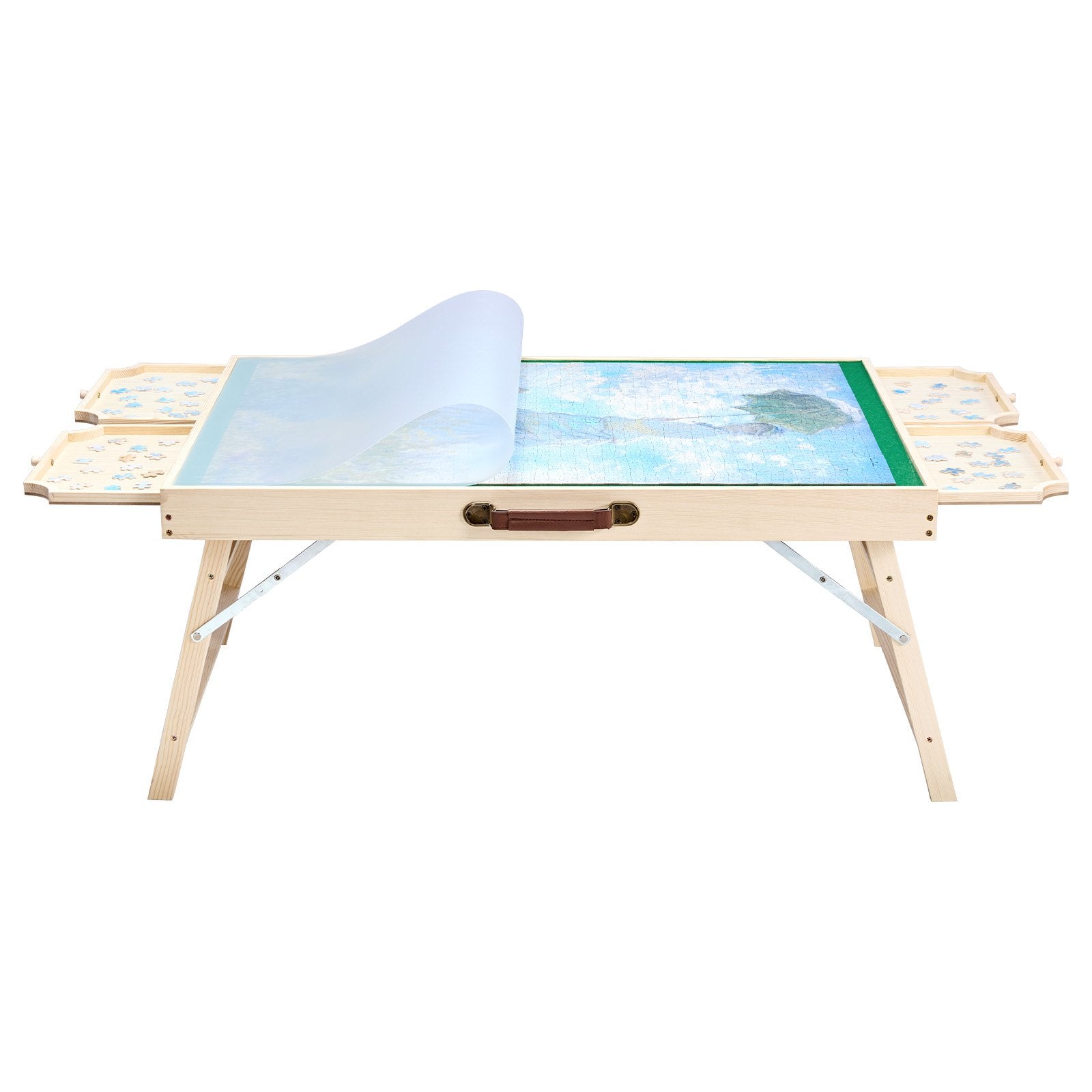 VEVOR 1500 Piece Puzzle Board with Folding Leg Portable Wooden Jigsaw 86x63cm 9
