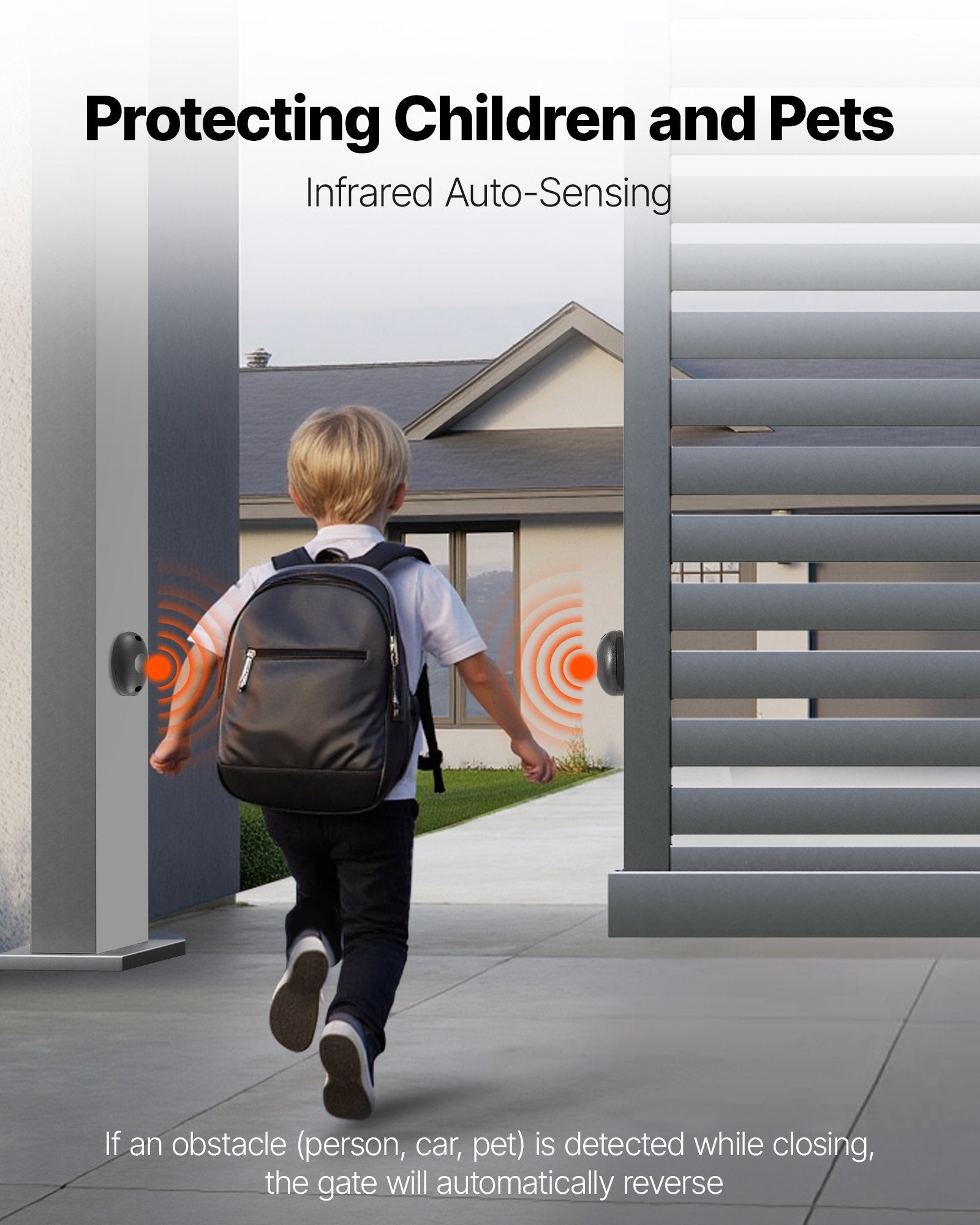 VEVOR 400W Electric Sliding Gate Opener 1000kg Chain Drive Infrared Sensor 4