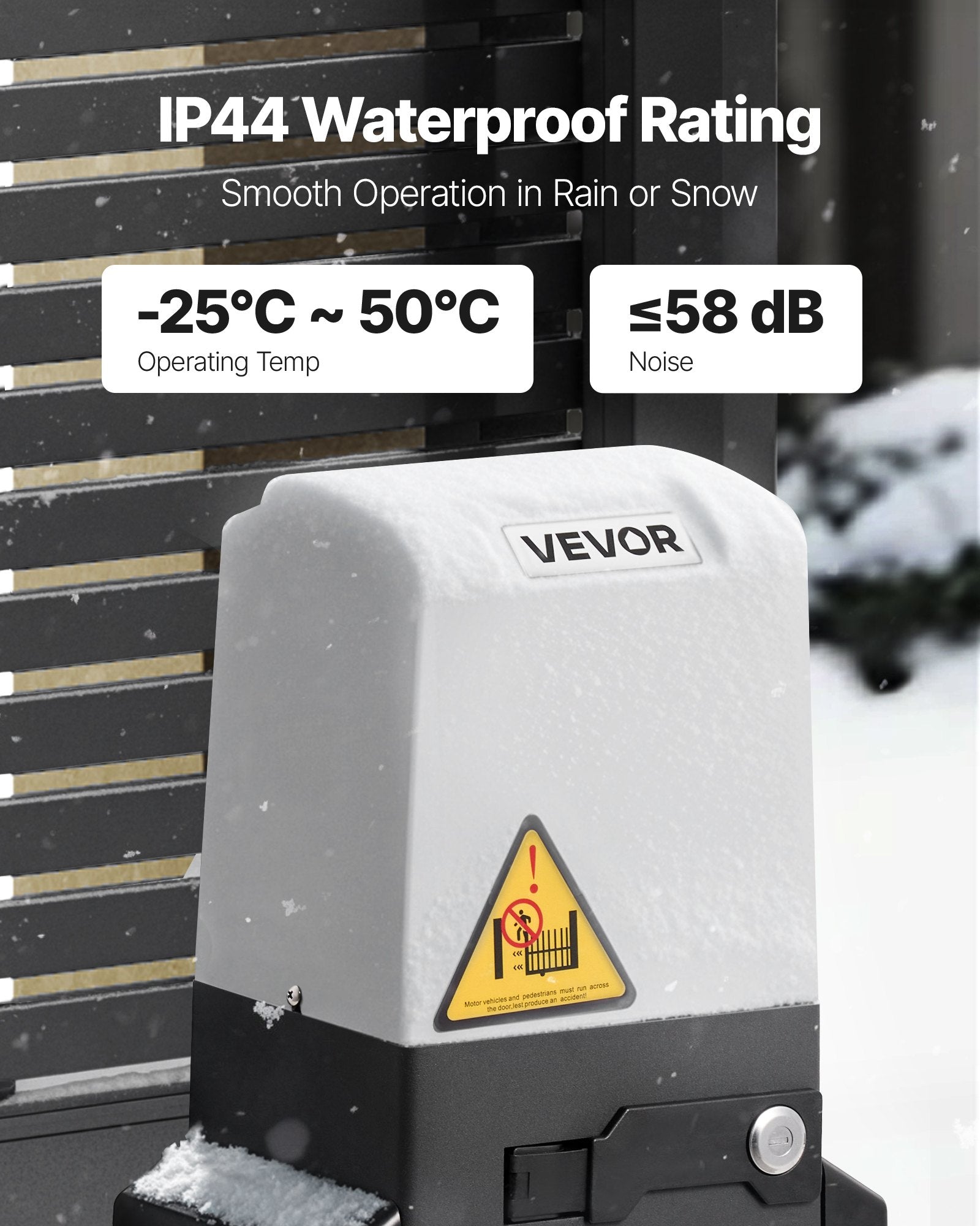 VEVOR 400W Electric Sliding Gate Opener 1000kg Chain Drive Infrared Sensor 5