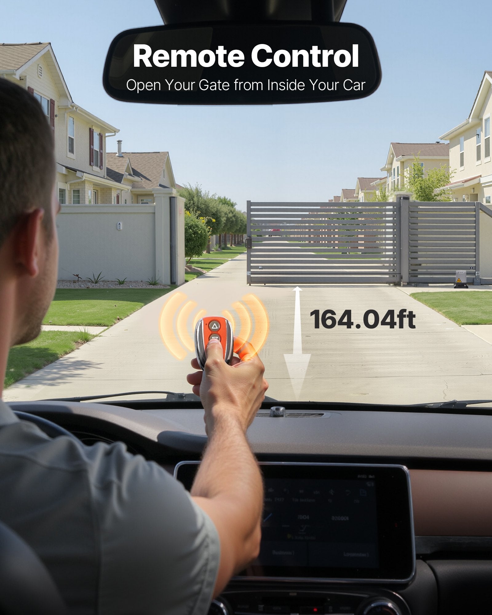 VEVOR 550W Electric Sliding Gate Opener 1500kg Chain Drive Infrared Sensor 3