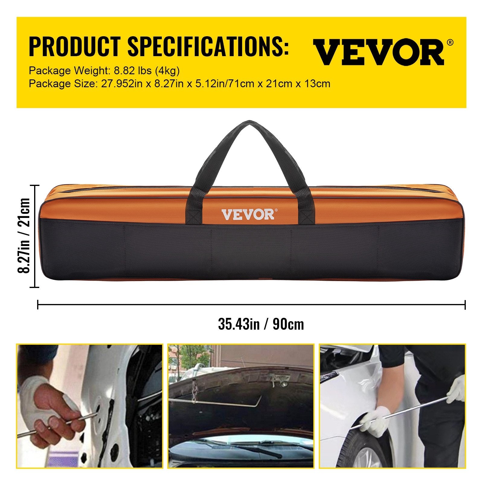 VEVOR Rods Dent Puller Stainless Steel Paintless Repair Kits Hail Removal 13 PCS 7