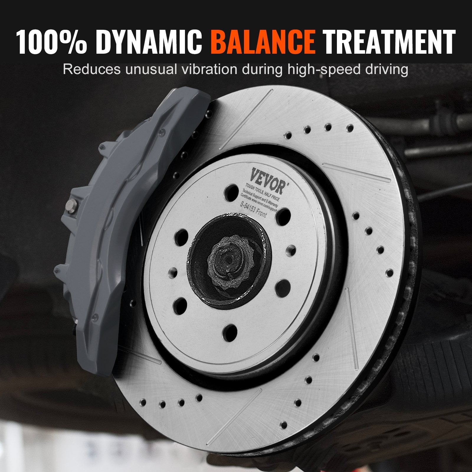 VEVOR Front and Rear Brake Kit Compatible with 2012-2020 Ford F-150(MPB Only), Drilled and Slotted Brake Rotors Ceramic Brake Pads Replacement, 13.8" Front Rotors 13.7" Rear Rotors 4