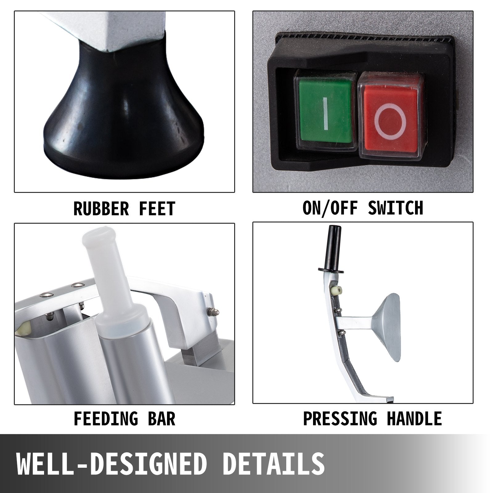 Vevor Vegetable Cutter Commercial Food Processor 6 Cutting Disks Vegetable Processor 6