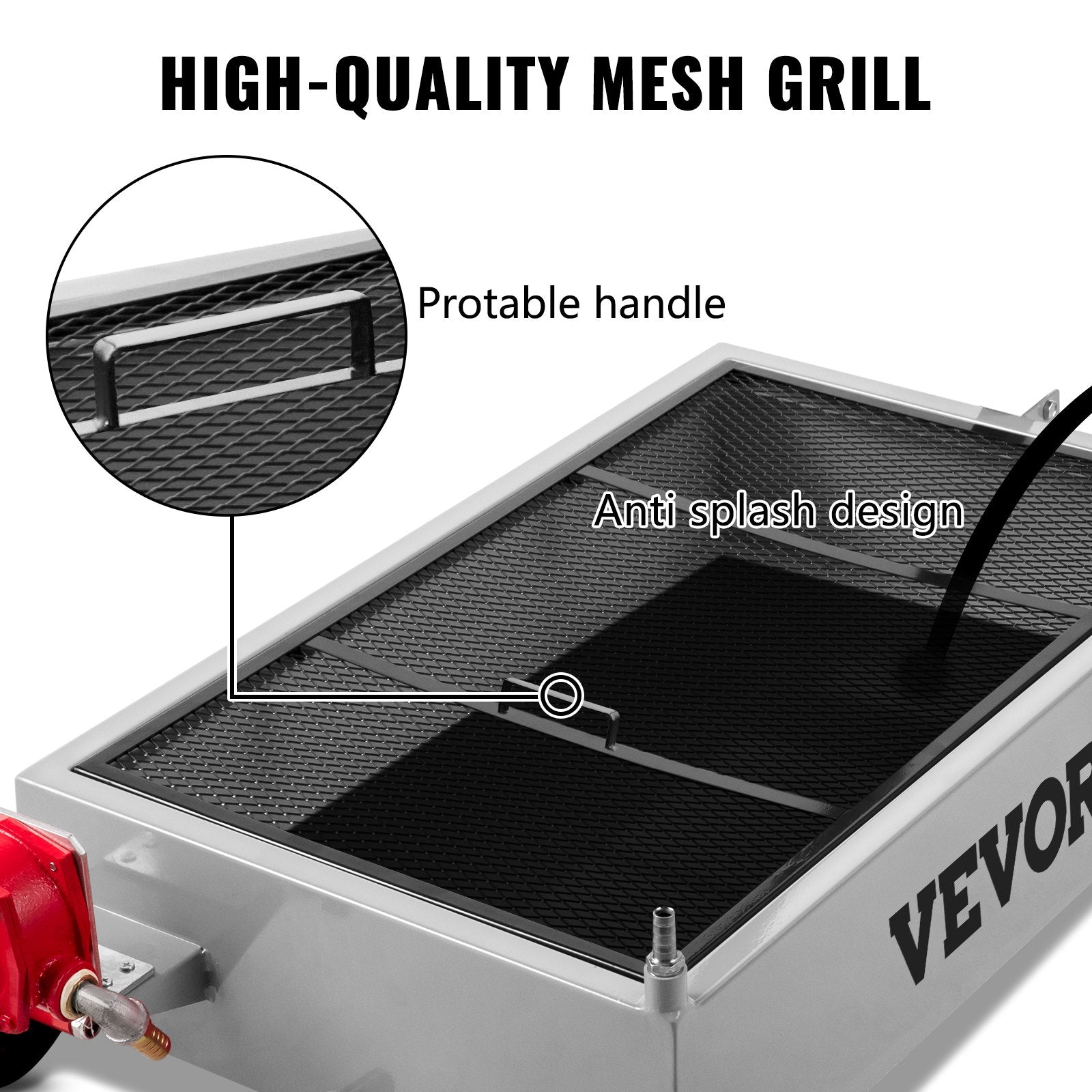 VEVOR Low Profile Oil Drain Pan Truck Drain Pan 57 L with Pump Hose Casters 5