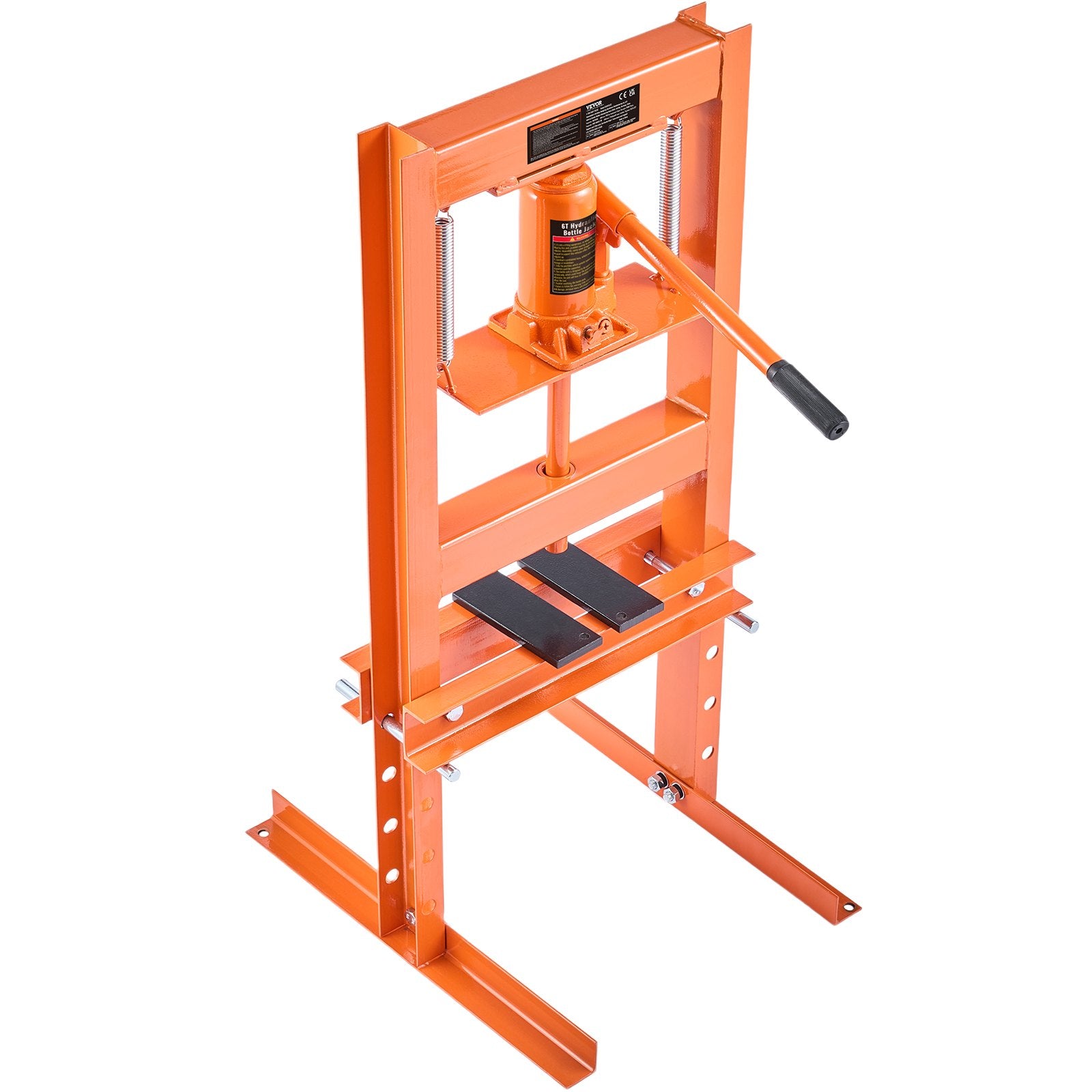 VEVOR Hydraulic Shop Press 6 Ton with Press Plates H-Frame Benchtop Press Stand 9