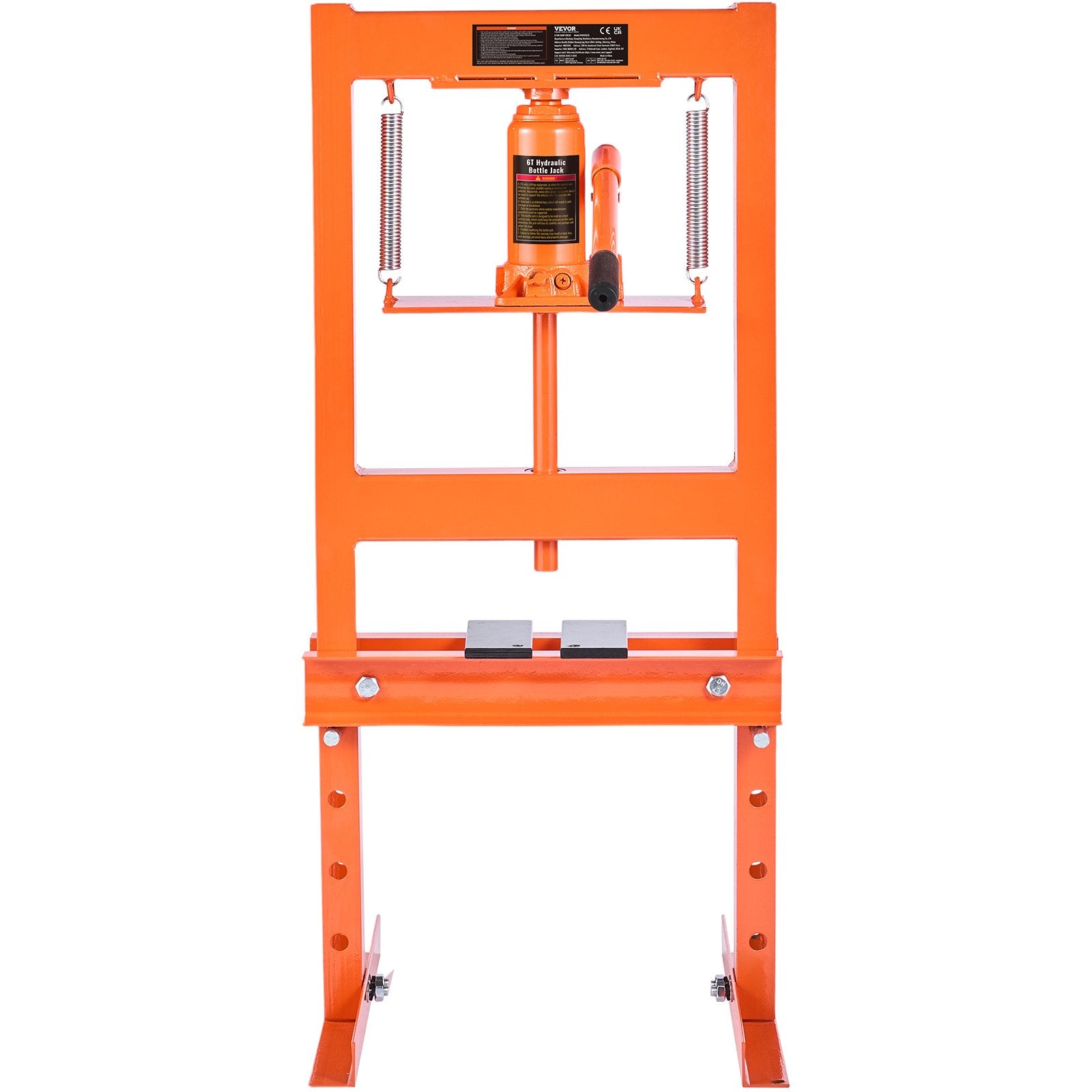 VEVOR Hydraulic Shop Press 6 Ton with Press Plates H-Frame Benchtop Press Stand 10